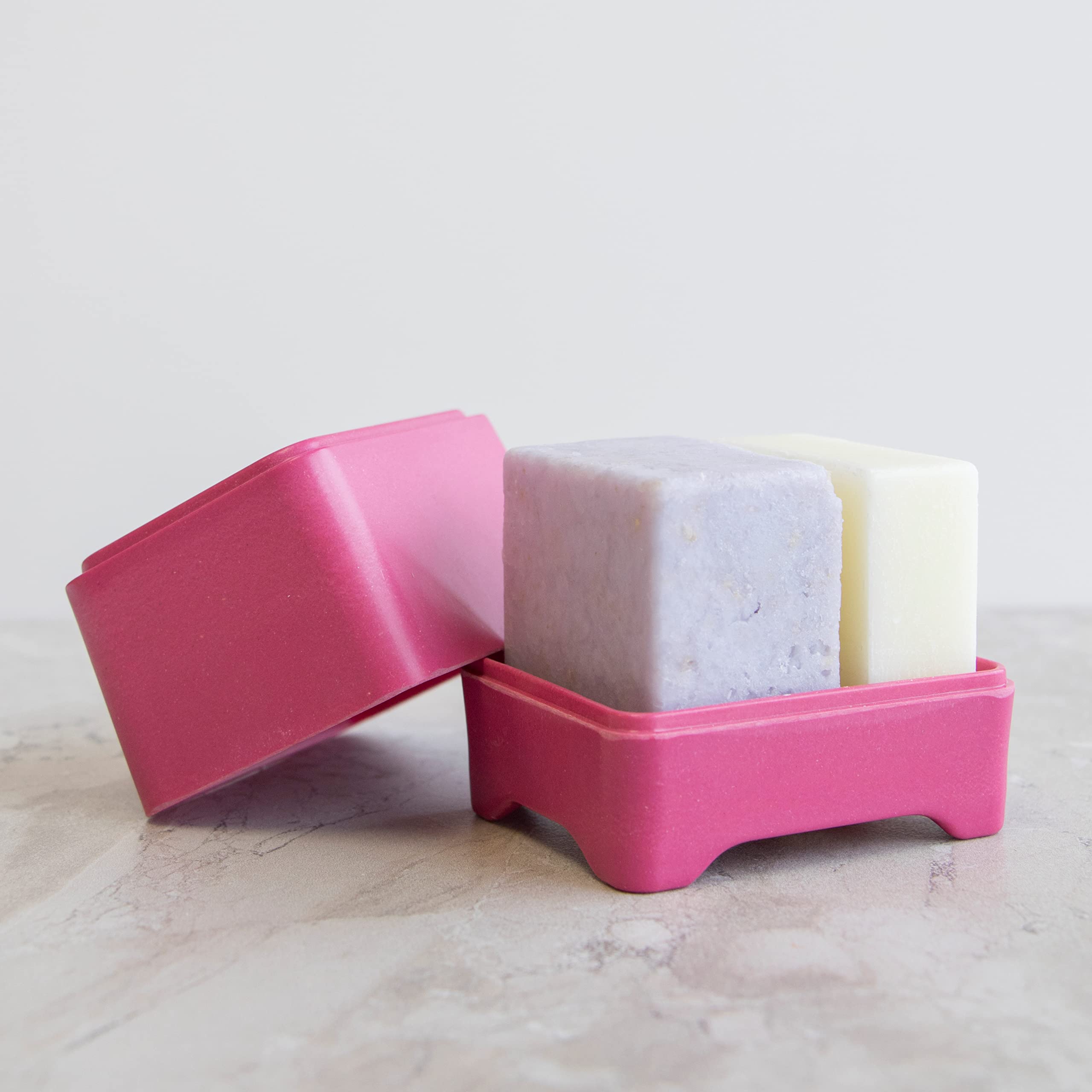 Ethique Eco-Friendly Pink In-Shower Container for Shampoo & Conditioner Bars - Plastic-Free Storage for Solid Hair Care Products (Pack of 1) | Perfect for Bathroom Organization & Sustainable Showering