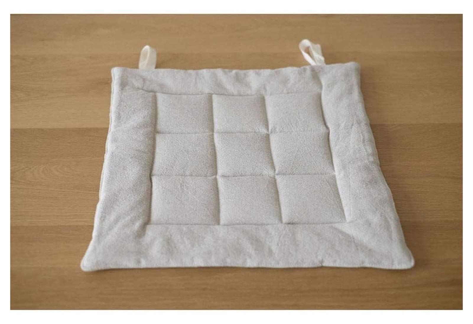 Comfortable Washable Cotton & Linen Seat Cushions with Ties - 9-Stitch Reinforced Square Chair Pads for Dining, Kitchen, Office, and Garden Benches | Home Decor & Furniture Accessories for Comfortable Seating