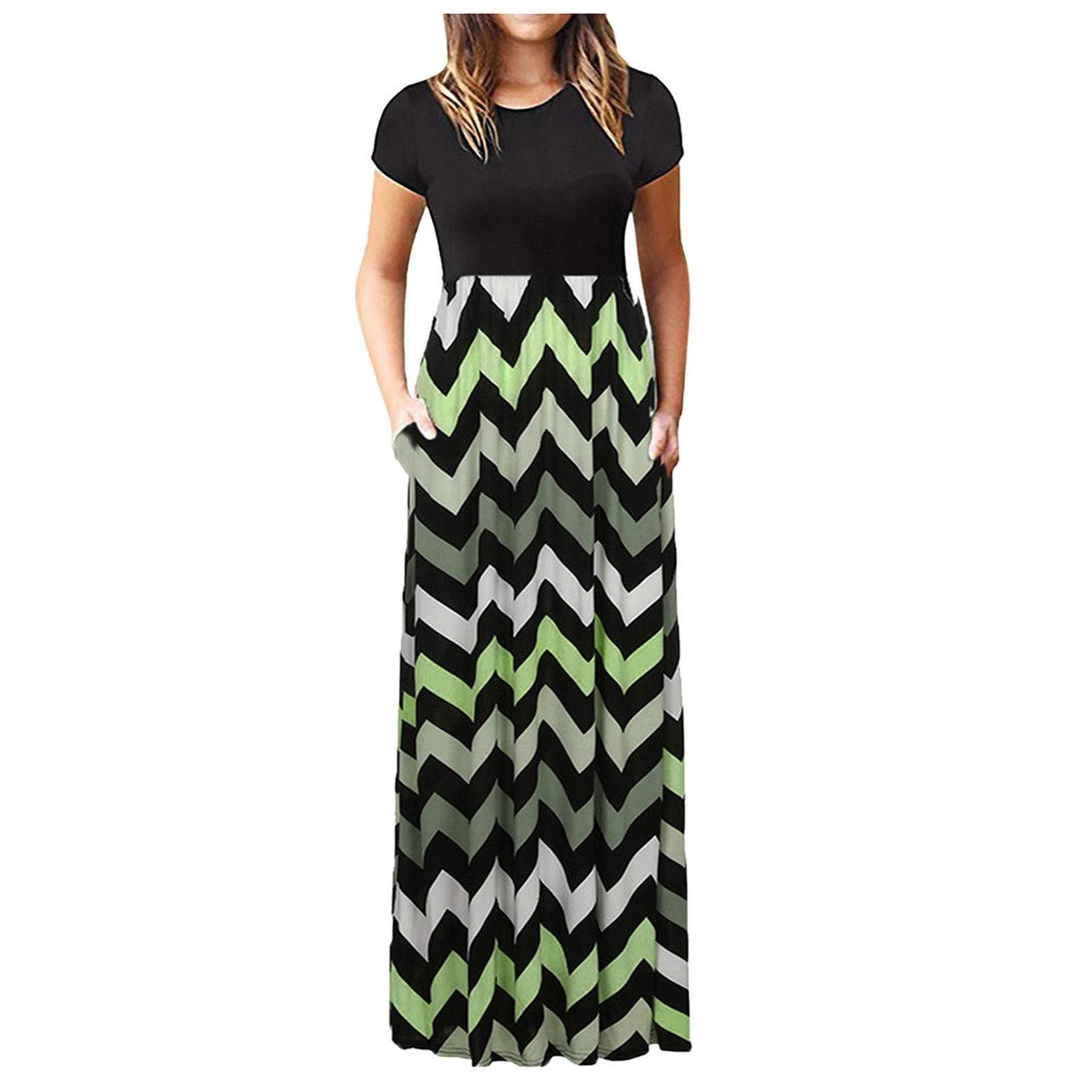 **Empire Waist Maxi Dress for Women - Flowy Summer & Spring Casual Sundress - Perfect for Beach, Vacation, and Everyday Wear**