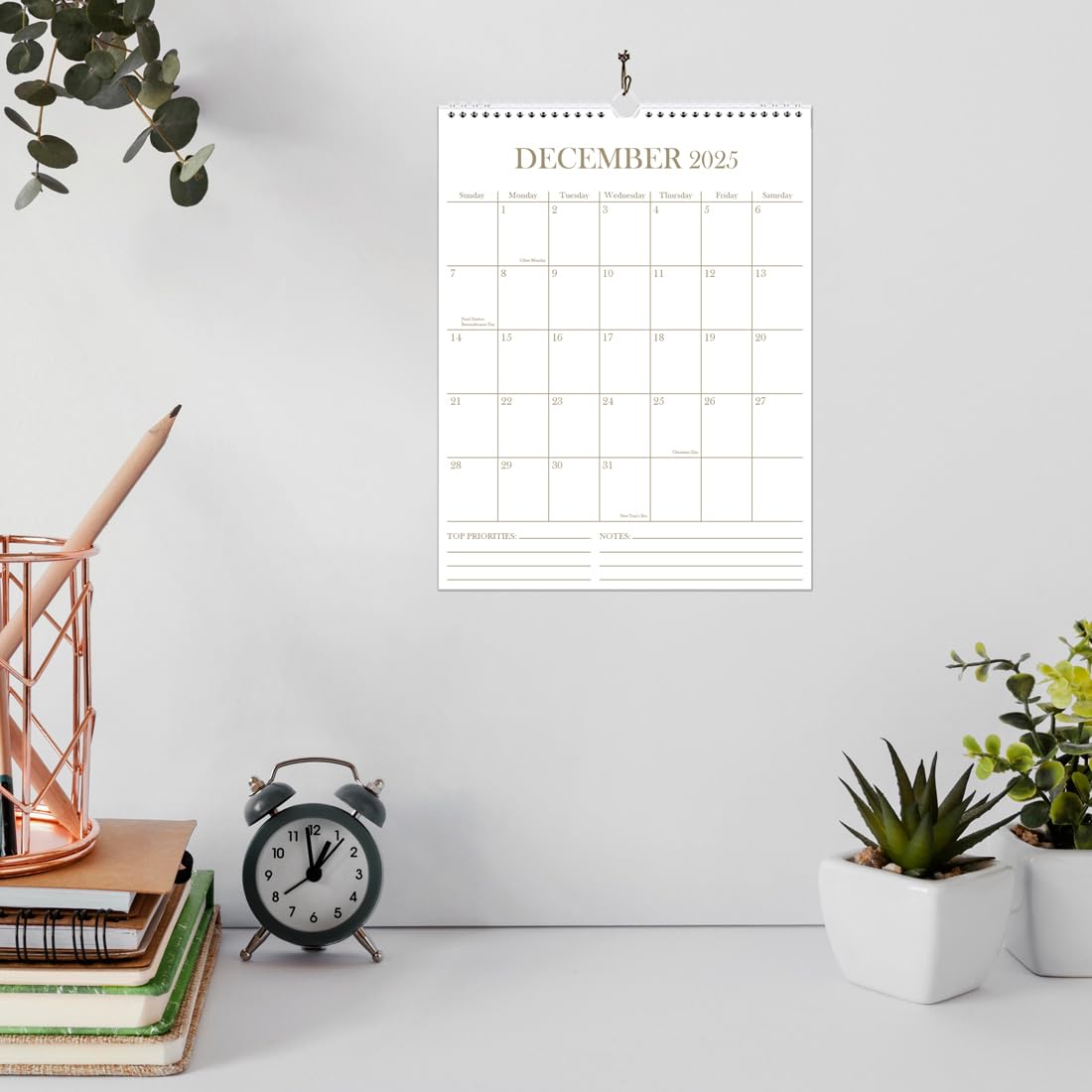 2025-2026 18-Month Wall Calendar | July 2025 - December 2026 | Thick Paper 8.5