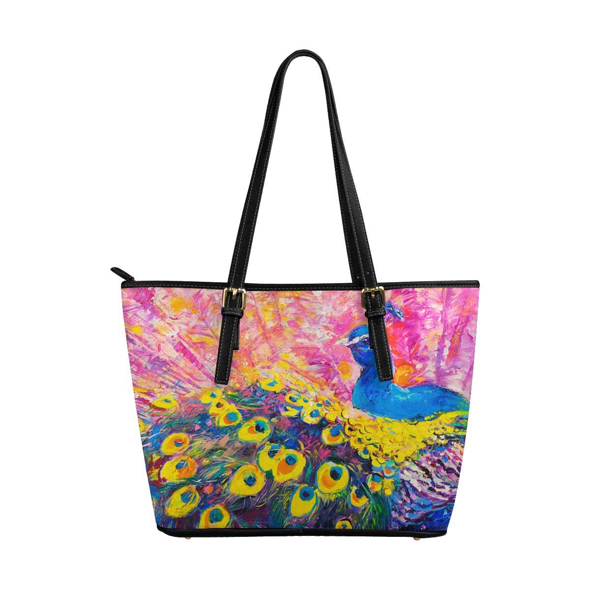 Vintage Mermaid & Birds Painting Leather Tote Bag for Women - Stylish Shoulder Handbag Purse - Perfect for Beach, Shopping & Daily Use