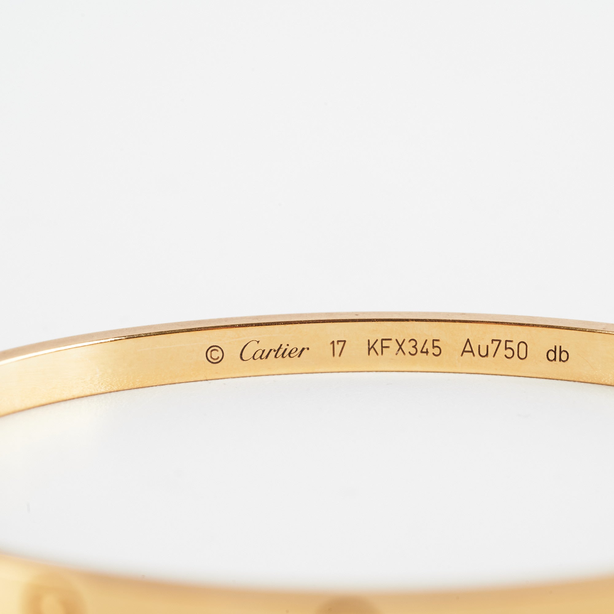 Cartier Small Model Love Bangle Bracelet in 18K Yellow Gold Size 17 - Perfect for Weddings, Anniversaries & Luxury Gifts