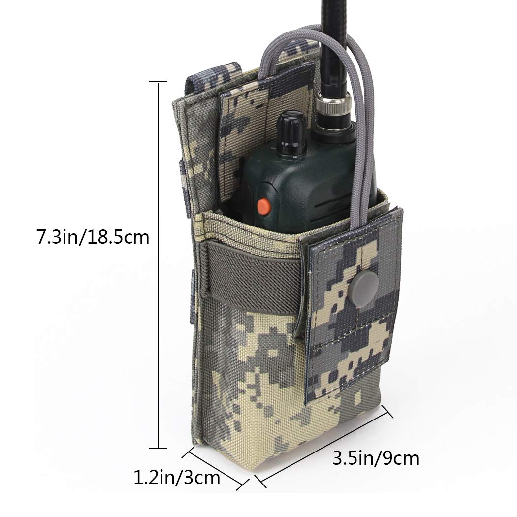 Tactical MOLLE Radio Pouch - Durable Nylon Holster Case for BaoFeng UV-5R, UV82, Motorola XTS2500, XTS5000 - Perfect for Military, Police, Outdoor Adventures & Emergency Communication
