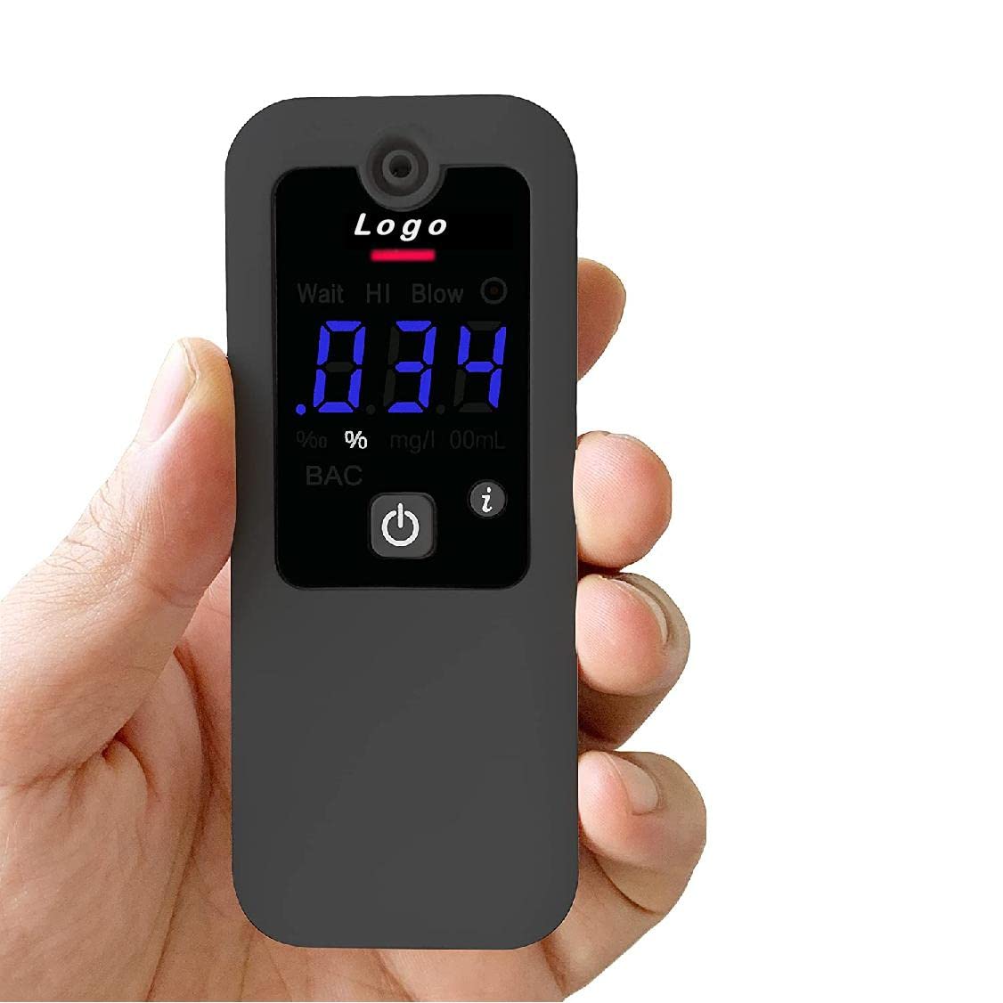 Professional Digital Breathalyzer with High-Accuracy Sensor - Rechargeable Alcohol Tester for Personal & Workplace Use - Includes 10 Disposable Mouthpieces | Perfect for Home Safety Checks, Office Parties & Law Enforcement Scenarios