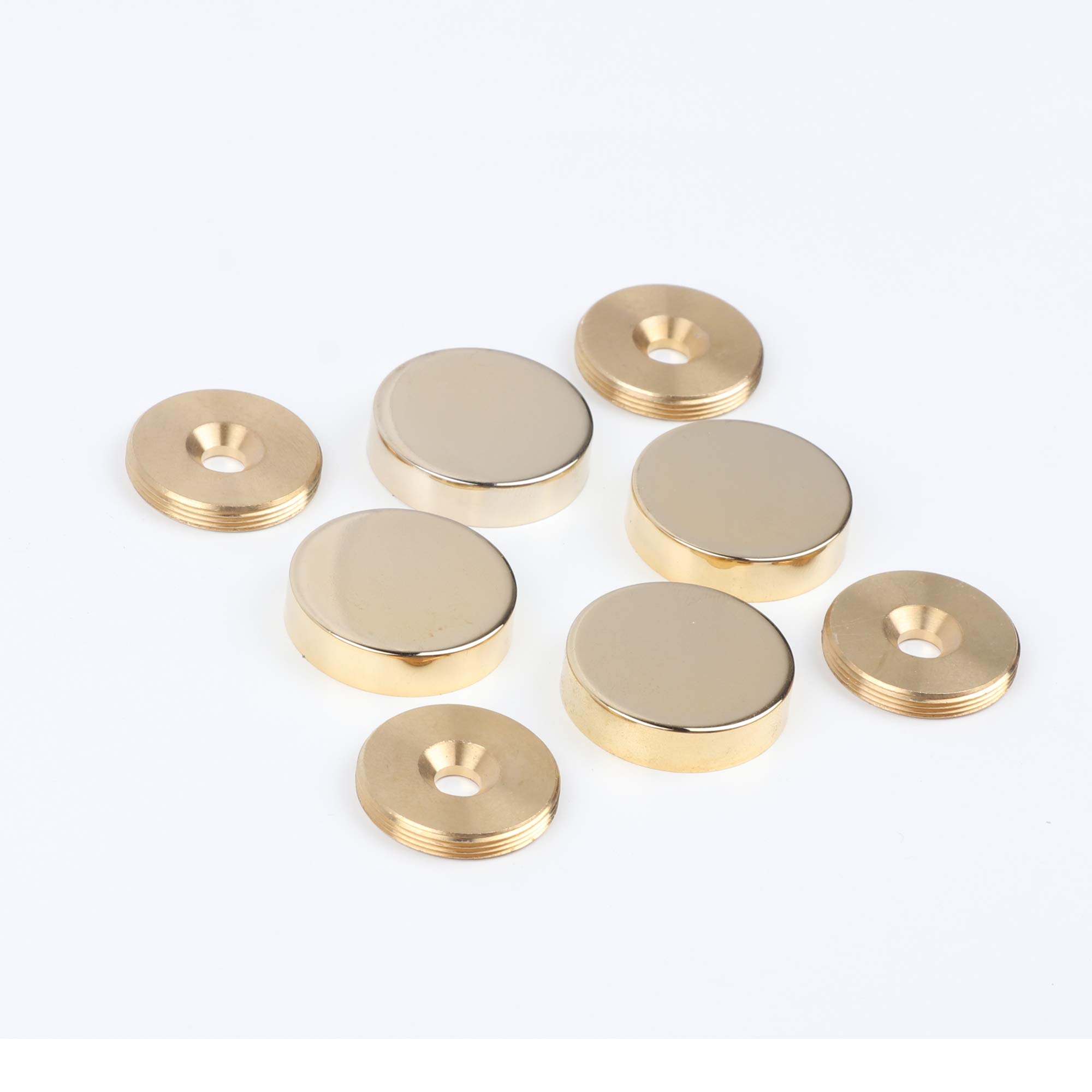 Polished Gold Brass Mirror Screws & Decorative Cap Nails - 1 Inch (4 Pack) - Perfect for Wall Mirrors, Picture Frames & Home Decor Projects