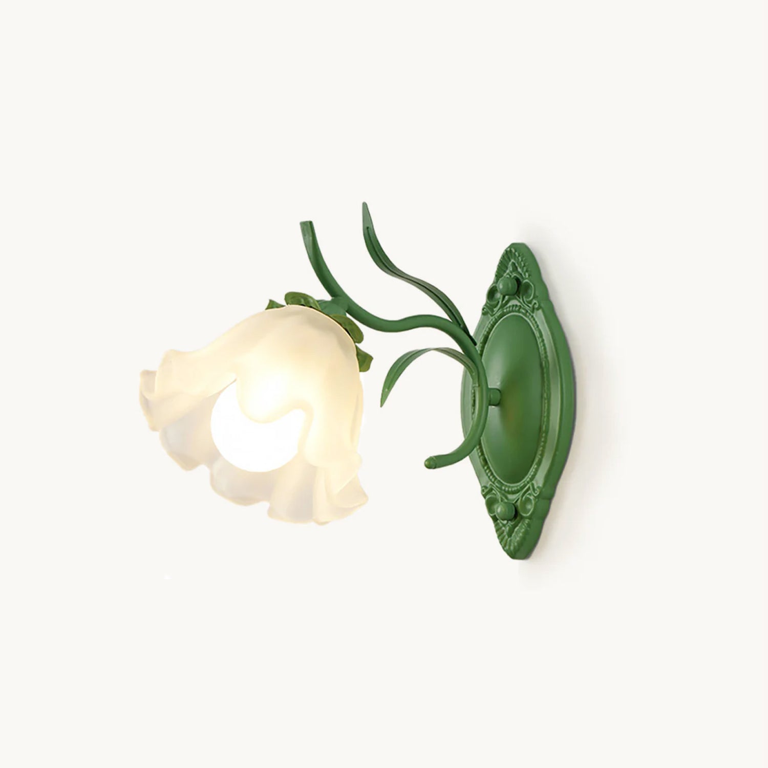 Elegant Floral Glass Wall Lamp - Vintage Home Decor Lighting for Bedroom, Living Room & Hallway - Perfect for Ambient & Accent Lighting
