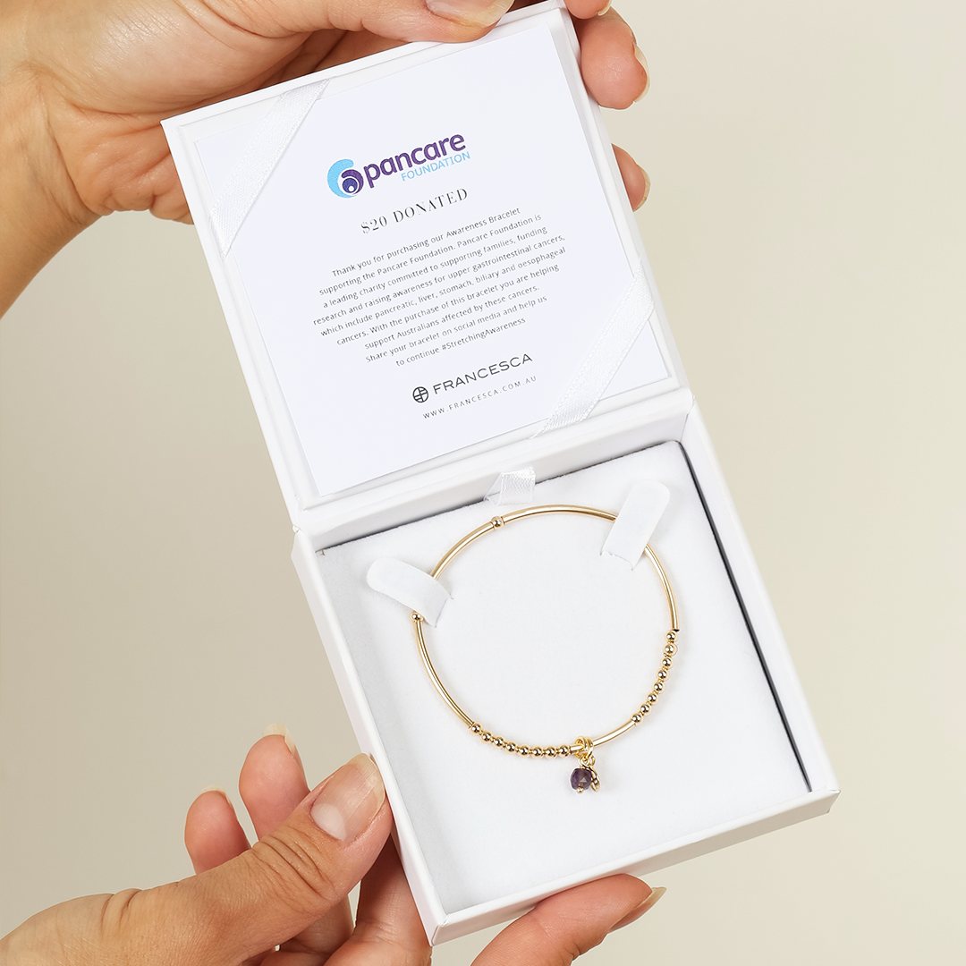 Pancreatic Cancer Awareness Bracelet - Support Ribbon Wristband for Fundraising & Awareness Events - Wear for Hope & Solidarity