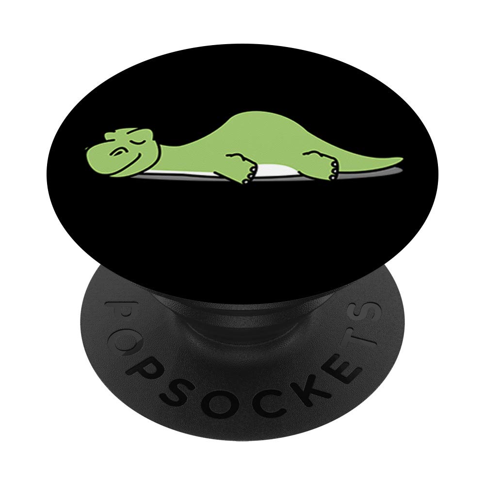 Hand Drawn Cartoon Dinosaur PopSockets - Cute 'Not Today' Lazy Dinosaur Design, Swappable Phone Grip for iPhone, Samsung & Tablets - Perfect for Work, School & Travel Accessories