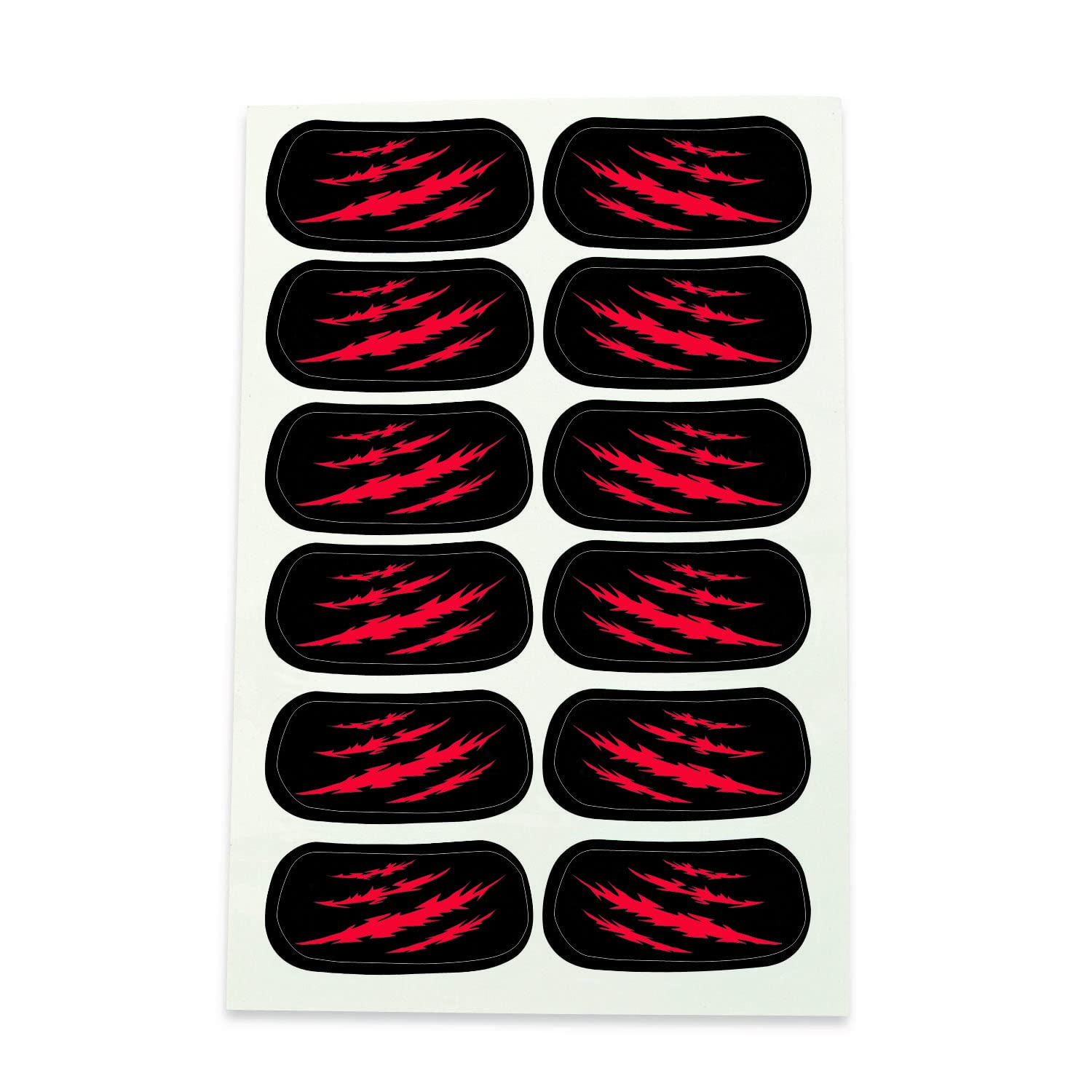 Fun Express Spirit Eyeblack Red - 12 Pieces - Sports Face Paint for Football, Cheerleading & Halloween Costumes