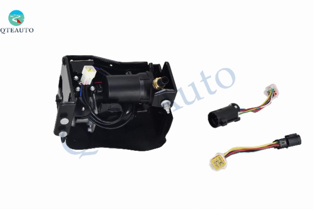 PM Auto 3-Piece Air Suspension Compressor Pump Kit with Rear Shock Absorbers - Compatible with 2002-2013 Cadillac Escalade EXT - Perfect for Off-Roading, Towing & Smooth Ride Enhancement