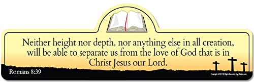 Romans 8:39 Bible Verse Wall Art - Inspirational Christian Home Decor - 'Nothing Can Separate Us from God's Love' Scripture Sign for Living Room, Bedroom & Church