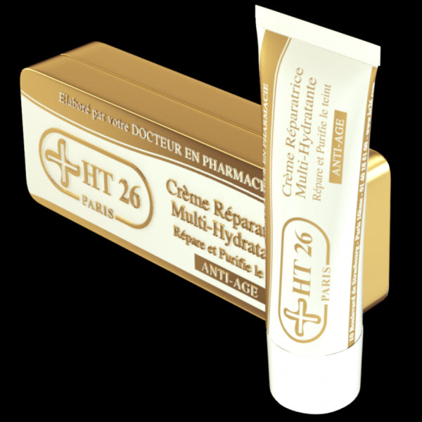 HT26 PARIS Anti-Aging & Anti-Dark Circle Hydrating Face Cream 50ml - Moisturizing & Brightening for Dry Skin, Day & Night Use