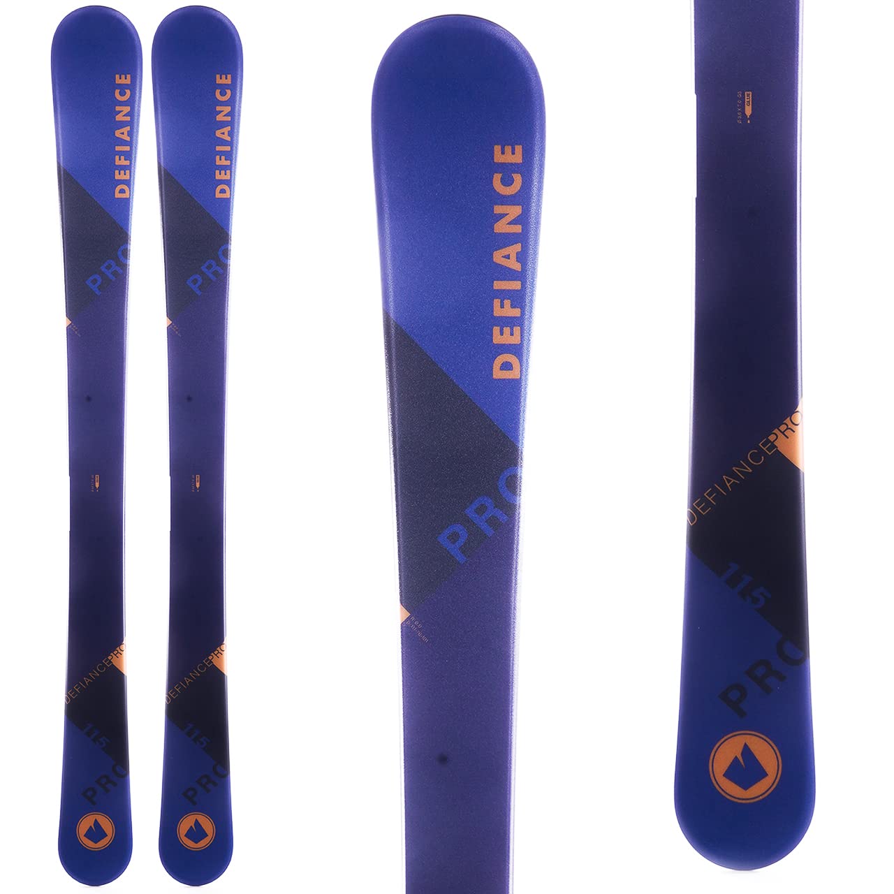 Defiance Pro Blue/Orange 145cm Boys Skis 2022 - Perfect for Young Skiers on Mountain Slopes and Snow Parks