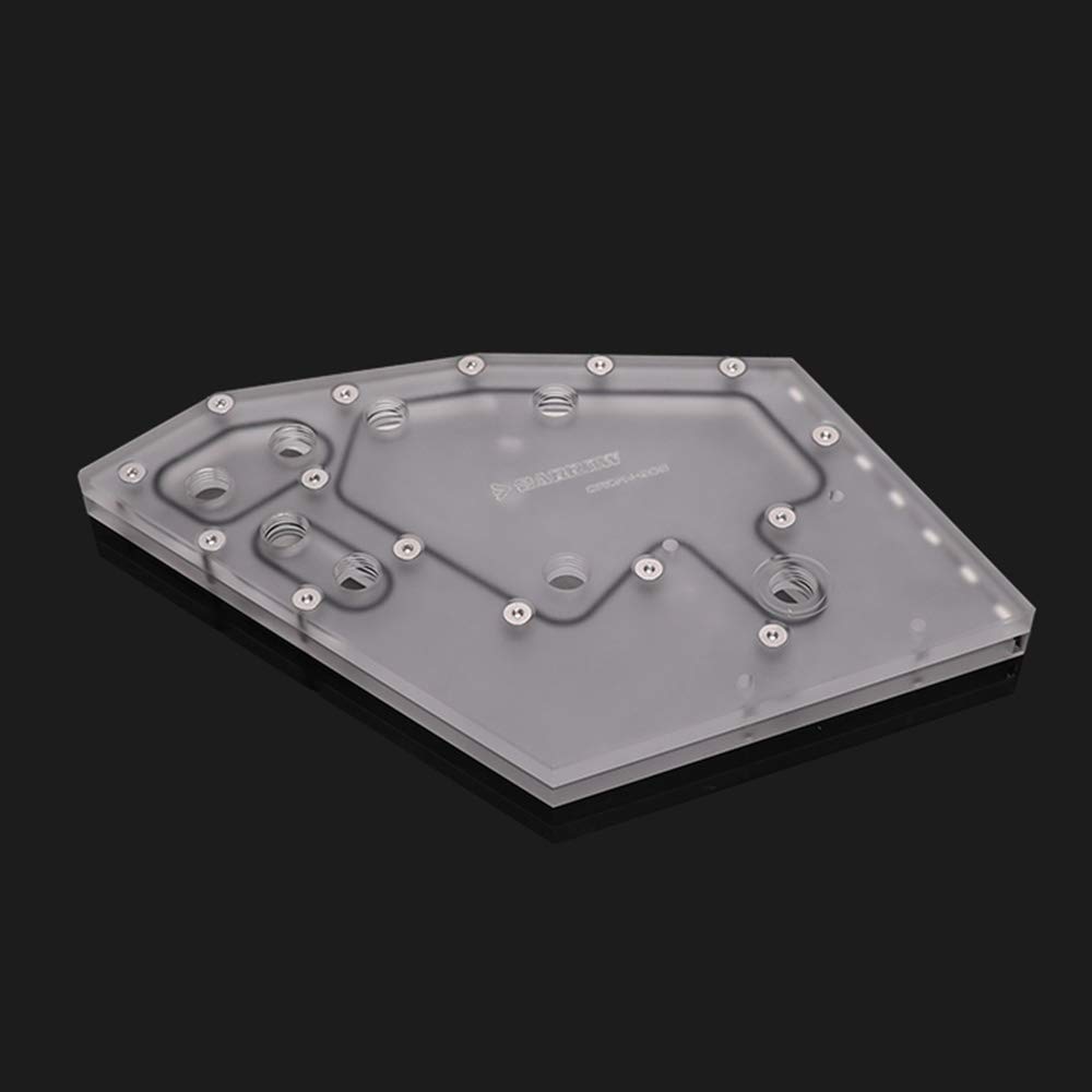 Barrow LRC RGB Acrylic Distro Plate for Cougar Conquer Mini PC Case - Water Cooling Distribution Board with LED Lighting | Perfect for Custom Liquid Cooling PC Builds & Gaming Rigs