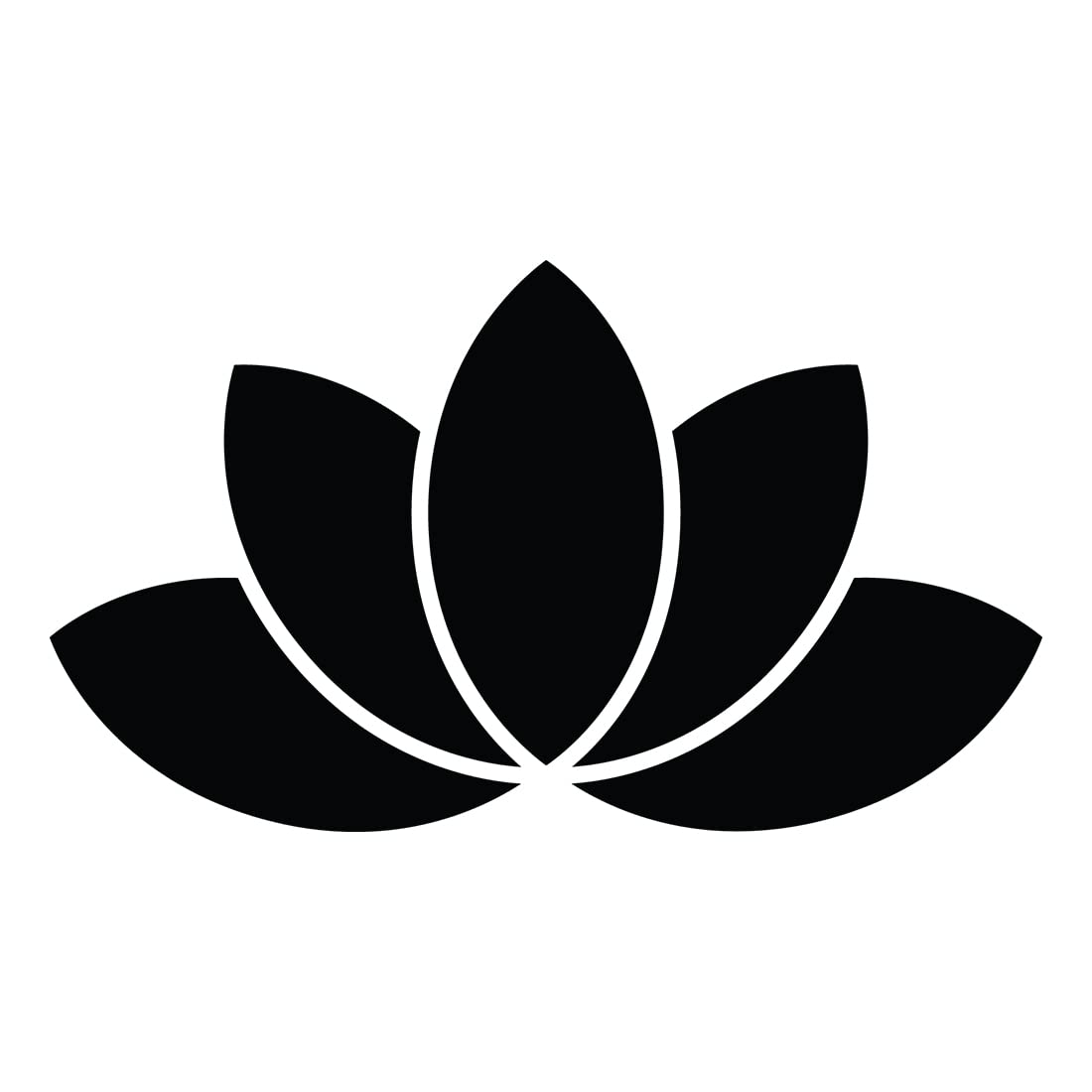 Premium Waterproof Vinyl Decal Stickers - Lotus Flower Design (Black, Set of 2) for Laptop, Phone, Helmet, Car Window, Bumper, Mug, Cup, Door & Wall Decor - Perfect for Personalizing Gadgets and Home/Office Spaces