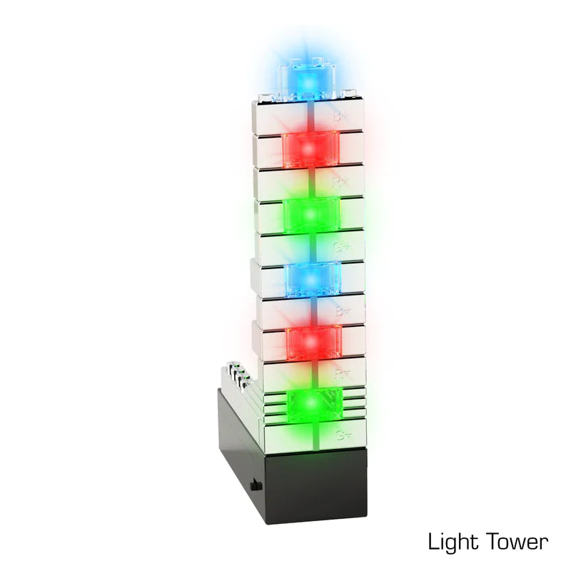 Power Blox BYO Light Robot - DIY Building Kit for Kids, STEM Educational Toy with LED Lights - Perfect for Creative Play, Birthday Gifts & Classroom Activities
