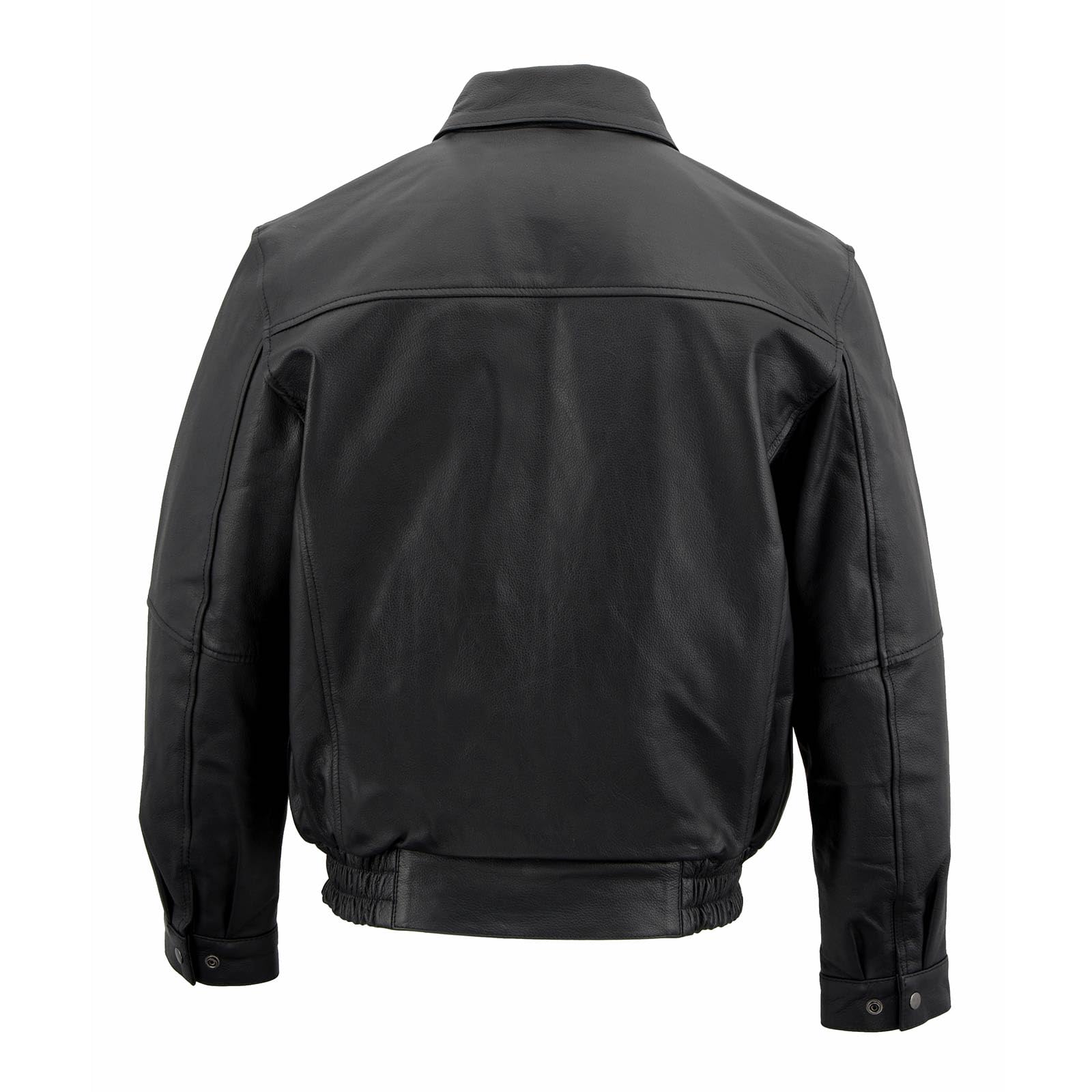 Milwaukee Leather Men's Classic Black Bomber Jacket SFM1519 - Genuine Leather Motorcycle Jacket for Men, 3X-Large - Perfect for Riding, Casual Wear & Outdoor Adventures