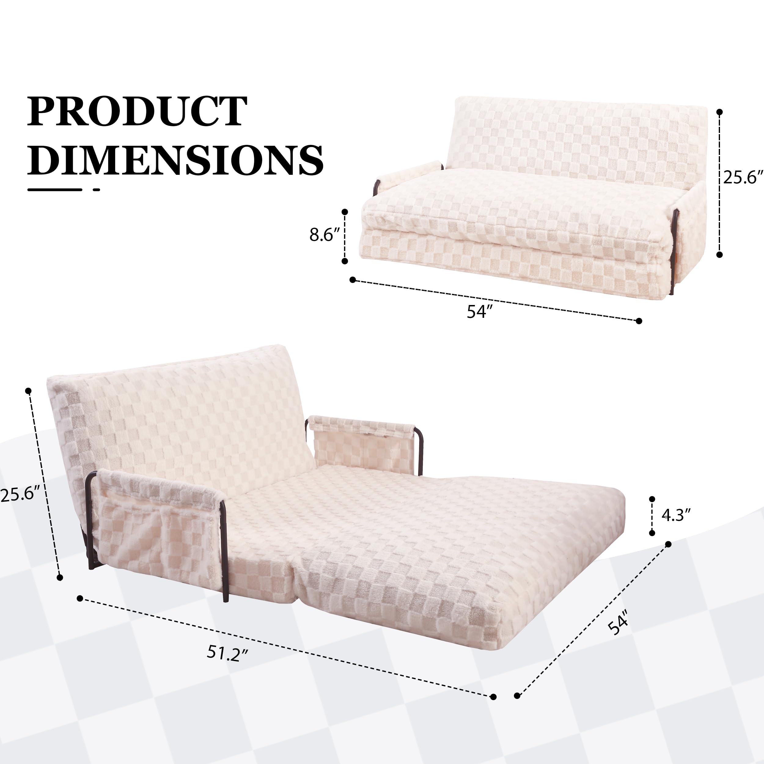 MAXYOYO Adjustable Lazy Floor Sofa - 5 Position Foldable Sleeper Chair with Armrest for Reading, Gaming, and Relaxing | Perfect for Living Room, Bedroom, Dorm, and Office Use