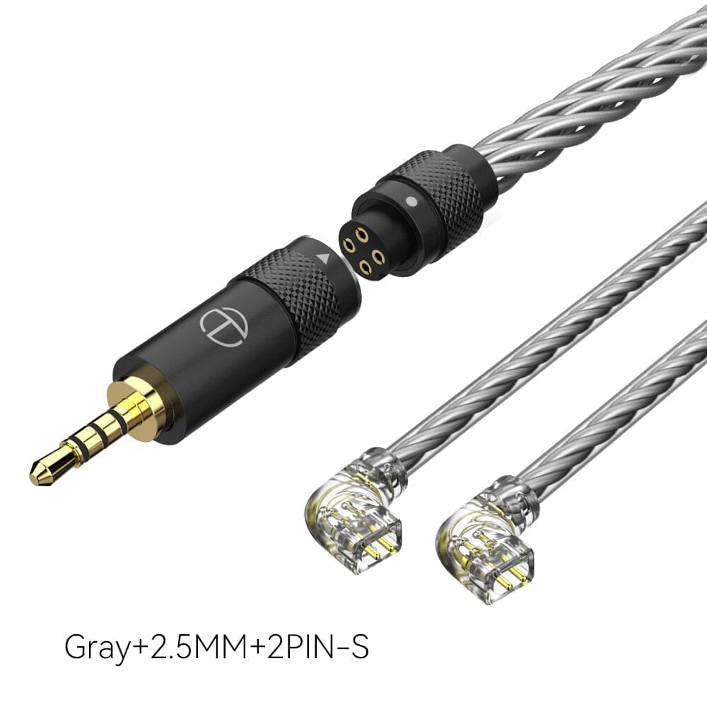 TRN T2 Pro 16 Core HiFi In-Ear Earphones with Silver Plated Cable (0.75mm/0.78mm MMCX/2Pin Connector) - 2.5mm/3.5mm/4.4mm Audio Jack Options for Audiophiles, Music Lovers & Gaming Enthusiasts