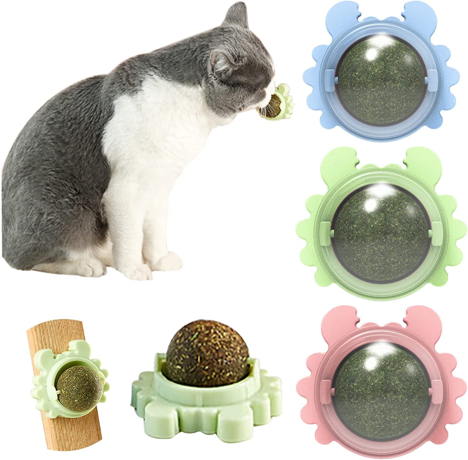 **Rotatable Catnip Chew Toy for Teeth Cleaning - Interactive Wall Ball & Molar Stick for Cats - Perfect for Playtime & Dental Health**