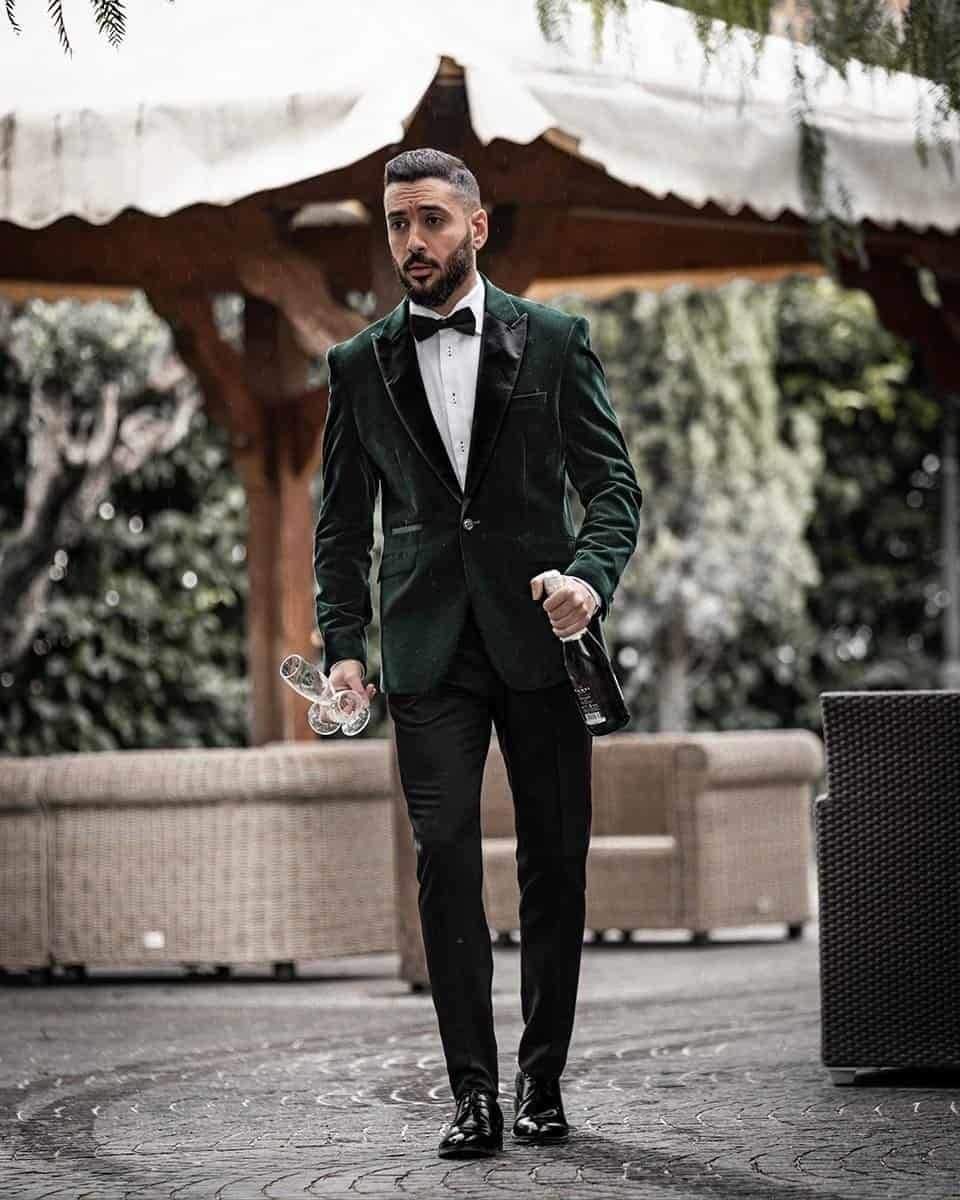 Cavani Rosa Forest Green Slim Fit Velvet Blazer Jacket for Women - Elegant Formal Wear for Office, Parties & Special Occasions