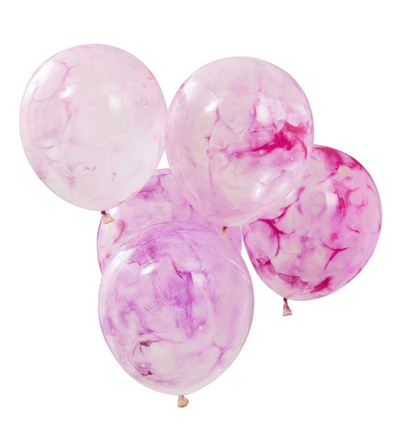 Ginger Ray Pink Paint Balloons for Party Decorations & Fun Activities - Perfect for Birthday Parties, Gender Reveals, and Festive Celebrations