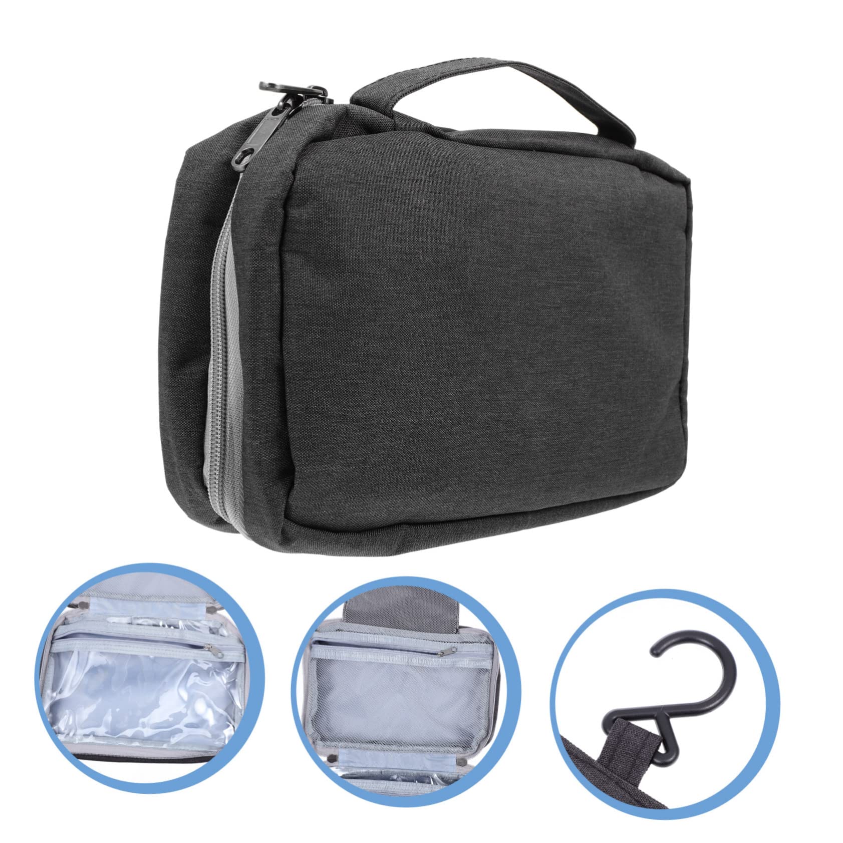 Waterproof Travel Makeup Bag - Cosmetic Organizer with Zipper, Toiletry Bag for Women & Men - Perfect for Airplane, Gym, and Vacation Essentials Storage