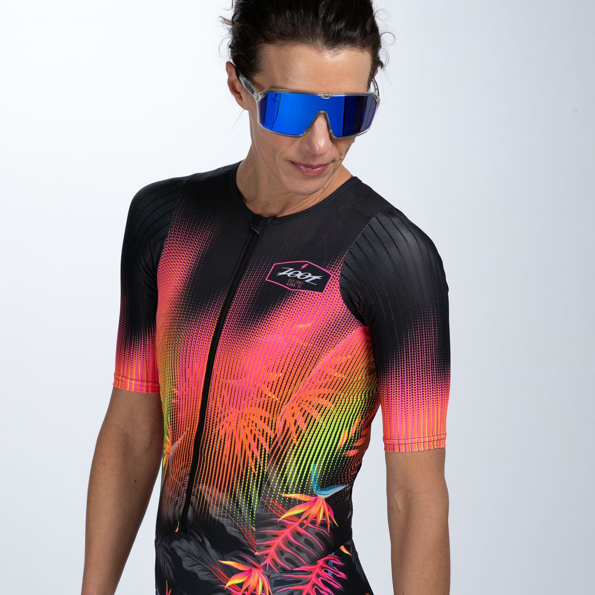Women's Ultra Tri P1 Bikini Racesuit - High-Performance Swimwear for Triathlons & Training | Tropical Magic Print | Perfect for Pool, Beach & Competitive Swimming