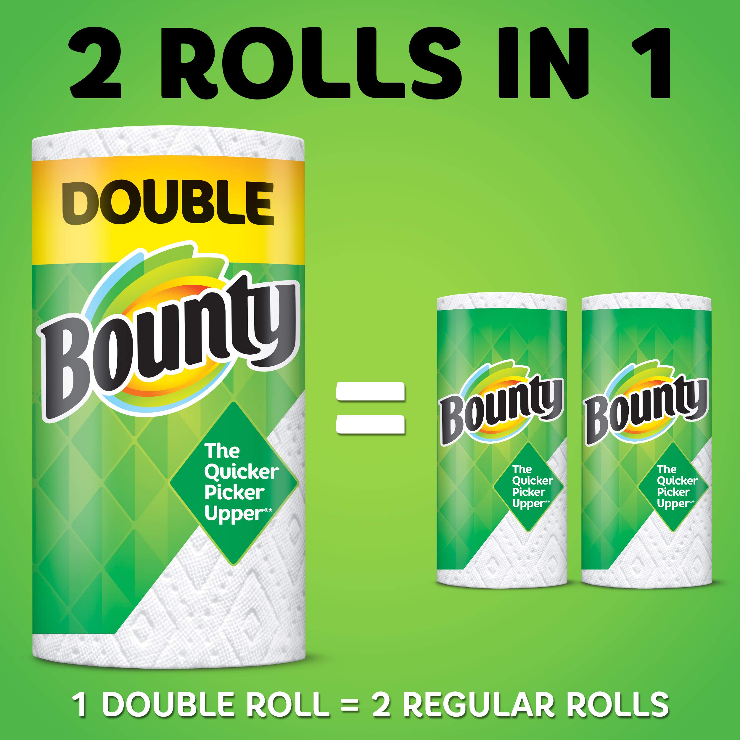 Bounty Full Sheet Paper Towels, White, 6 Double Rolls (12 Regular Rolls) - Ultra Absorbent & Strong for Kitchen, Cleaning & Household Use