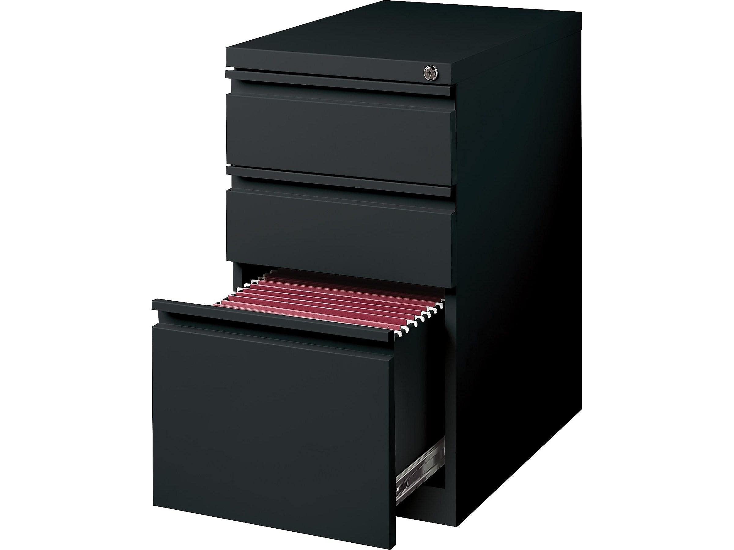 STAPLES 3-Drawer Mobile File Cabinet with Locking Wheels - Organize Office Documents & Supplies - Perfect for Home Office, Small Business & Workspace Storage