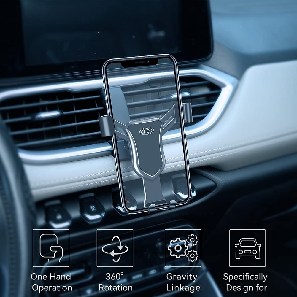 Universal Car Phone Holder for Toyota RAV4 2019-2023 Models (Excluding Hybrid LE/XLE) - Big Phone Friendly Gravity Phone Stand - Air Vent & Dashboard Mount Compatible with 4-7 Inch Smartphones - Perfect for GPS Navigation & Hands-Free Driving