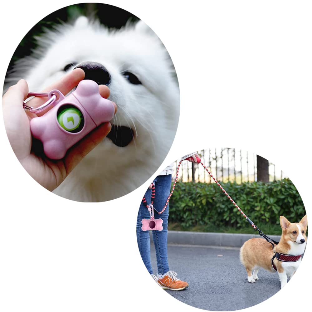 1Pc Bone-Shaped Dog Poop Bag Holder - Portable Biodegradable Waste Bag Dispenser with Clip for Dogs - Perfect for Walking, Hiking & Outdoor Pet Cleanup