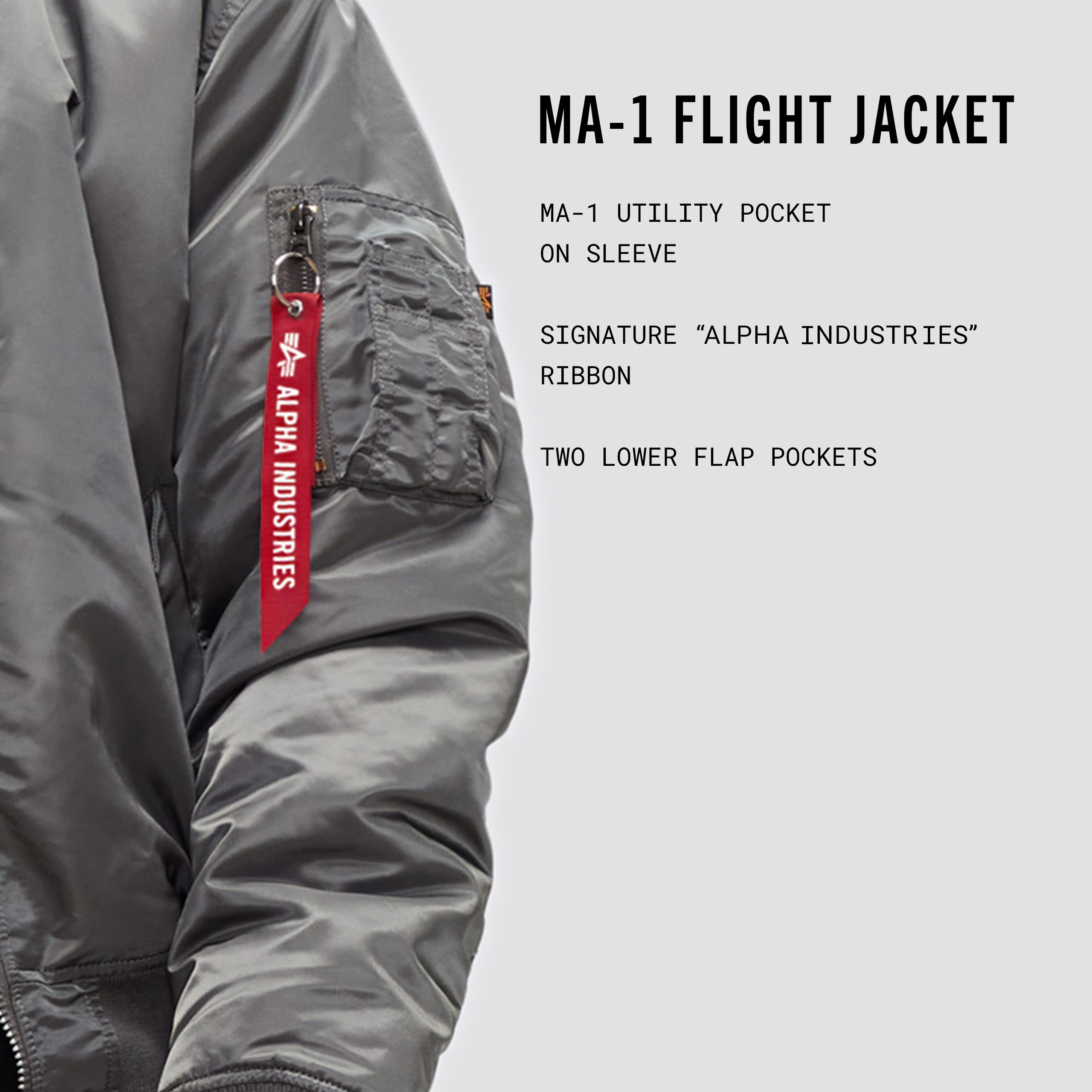 Alpha Industries MA-1 Bomber Flight Jacket - Military Style Aviator Jacket for Men & Women | Perfect for Pilots, Fashion Enthusiasts & Outdoor Adventures