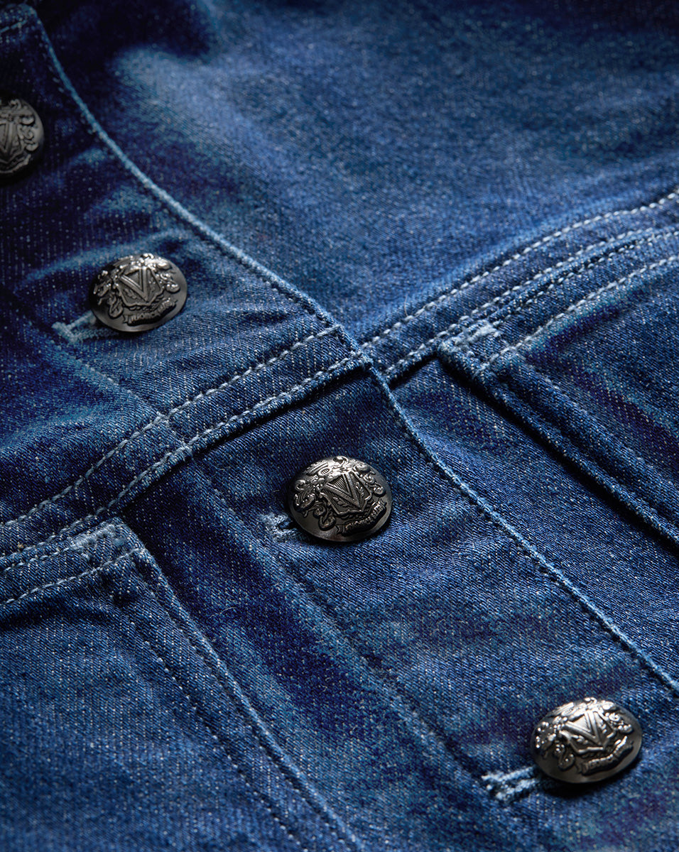 Stylish Alfie Denim Jacket for Women - Trendy Light Wash Distressed Denim Jacket with Button Front & Chest Pockets | Perfect for Casual Outfits, Layering, and Streetwear Fashion