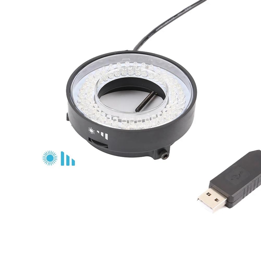 LED Ring Light for Microscope - Adjustable Illuminator Lamp with Easy Installation for Industrial Microscopes & Camera Use | Perfect for Lab Research, PCB Inspection & Biological Observation