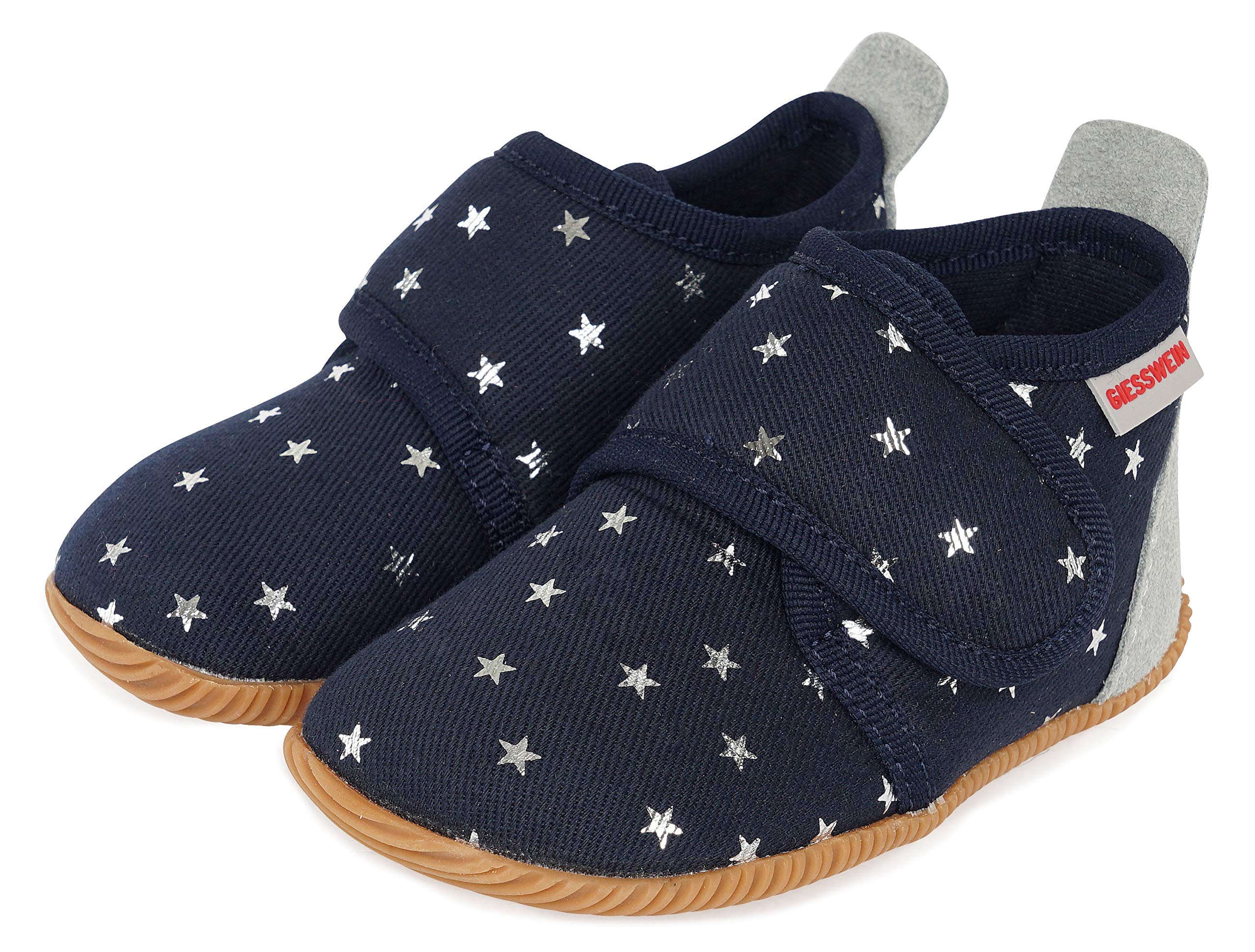 Giesswein Girls' Salsach Hi-Top Slippers - Dark Blue 548, Size 6 UK - Cozy Indoor & Outdoor House Shoes for Kids