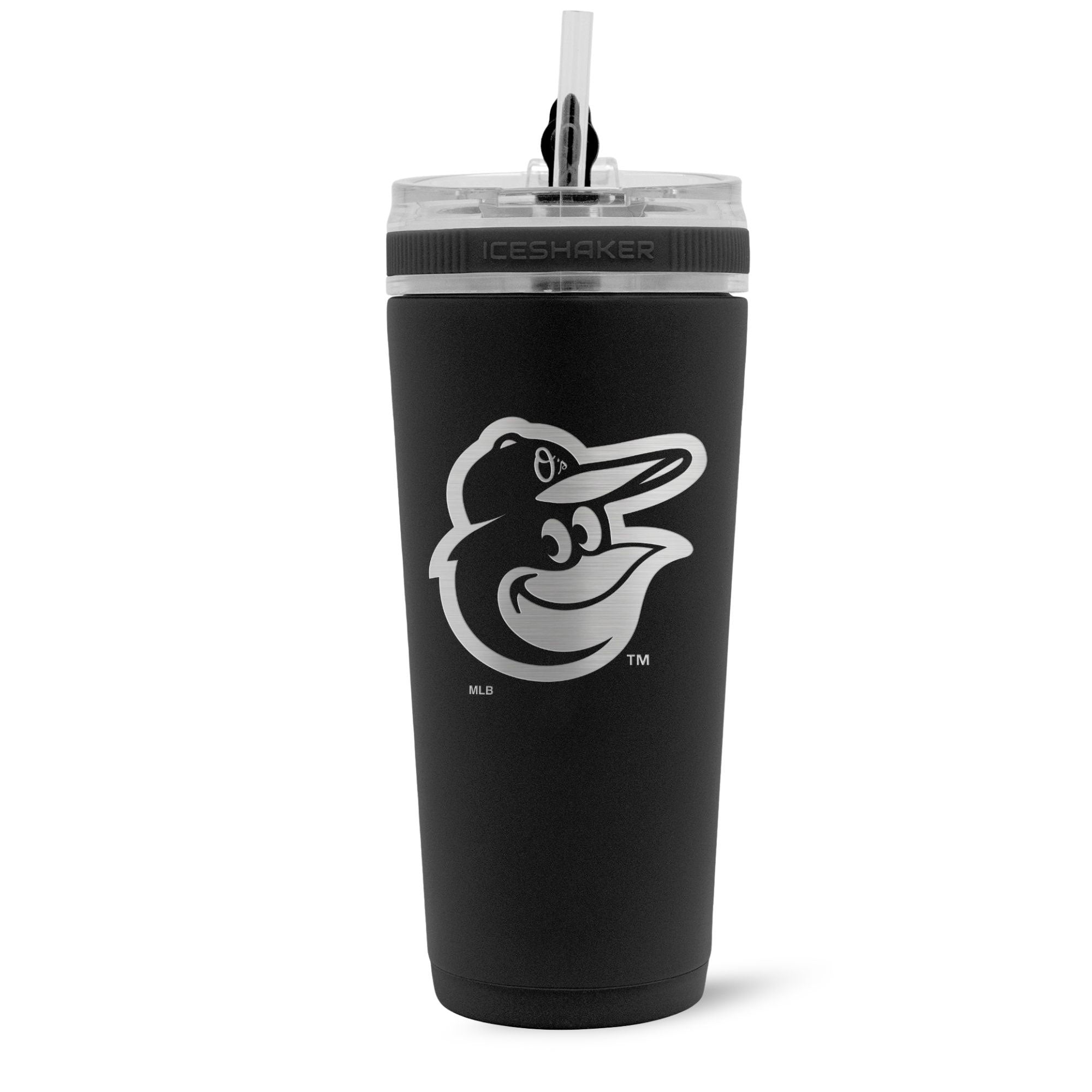 Official Baltimore Orioles 26oz Flexible Water Bottle - Insulated Sports Drink Bottle for Baseball Games, Gym & Outdoor Activities