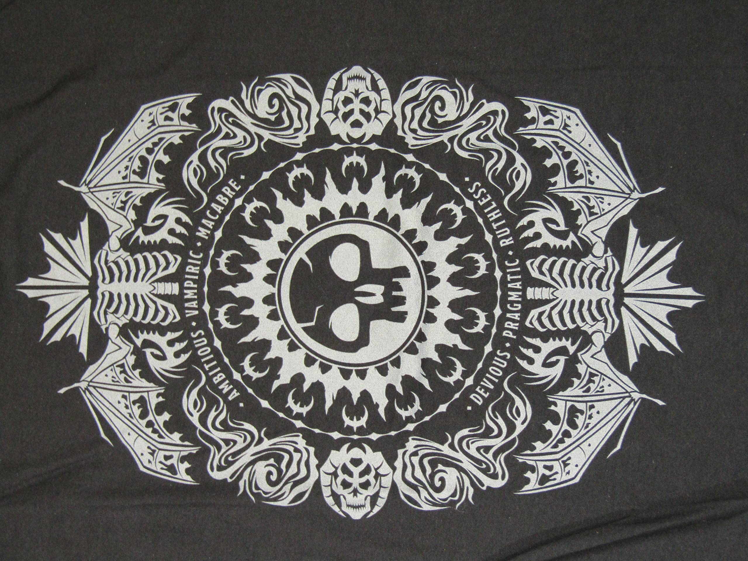 Bioworld Skull & Bones Graphic Men's Black Long Sleeve T-Shirt | Gothic Death Symbol Cotton Tee for Casual Wear & Halloween Costumes