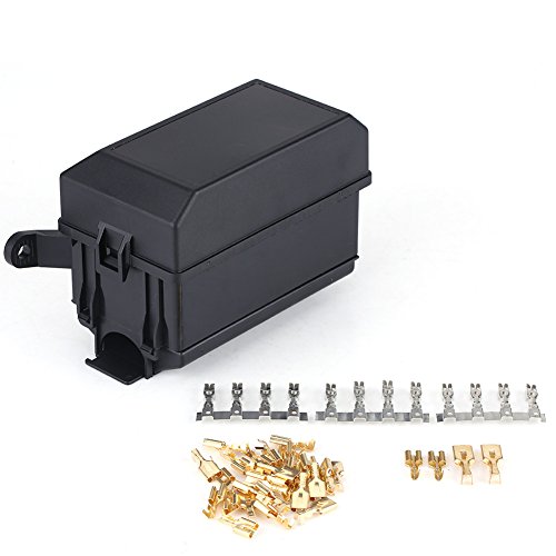 12V Automotive Relay Box with 6-Way Fuse Holder - Waterproof Relay Socket for Car, SUV, Off-Road & Pickup Truck Electrical Systems - Perfect for Wiring Upgrades, Accessory Installations & Off-Road Lighting