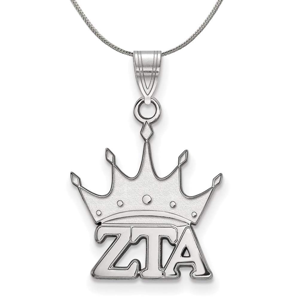Sterling Silver Zeta Tau Alpha Pendant Necklace for Women - Elegant Gift