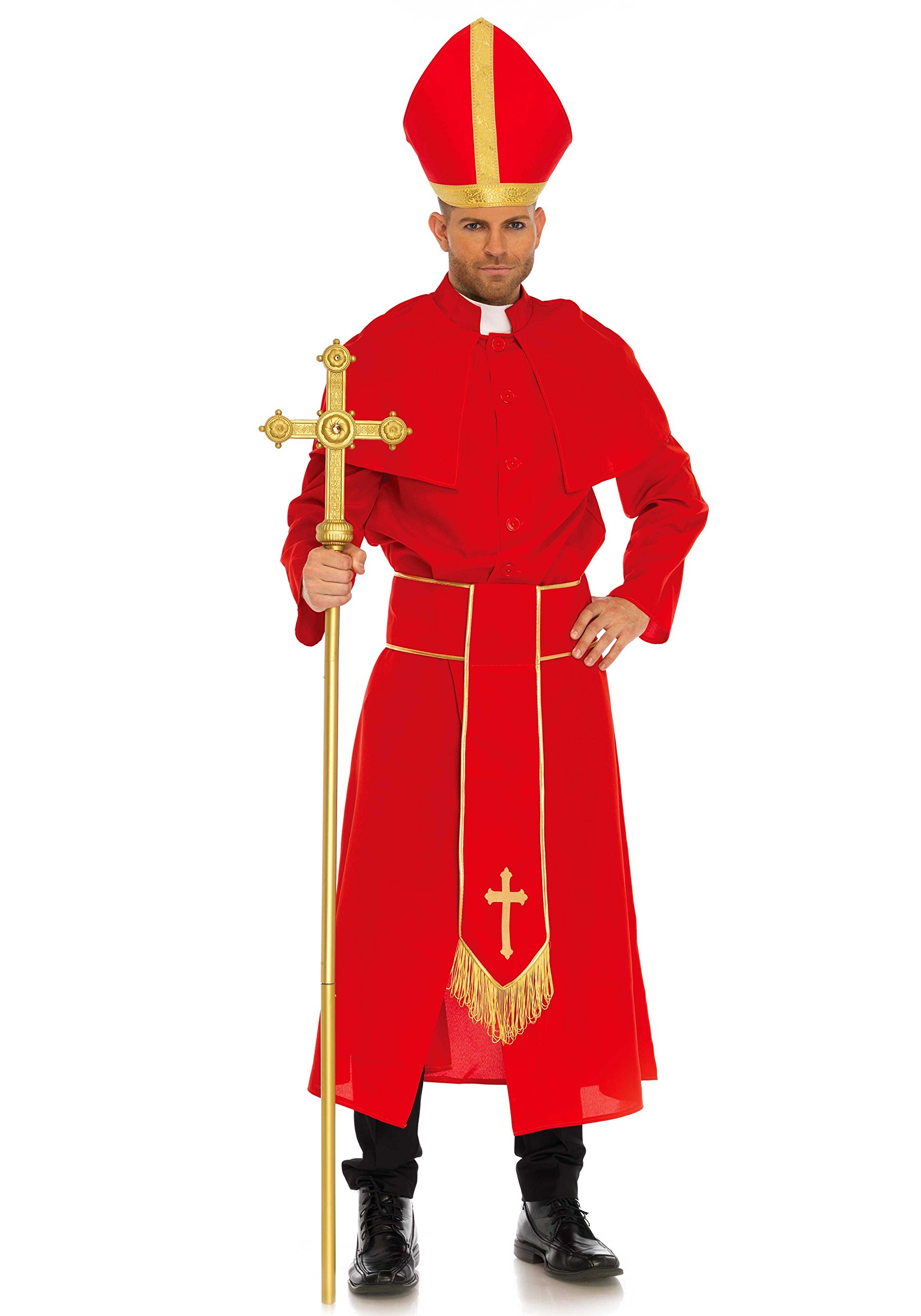 Leg Avenue LO85654 Women's Cardinal Costume - Red Halloween Party Dress, Cosplay Outfit, Christmas Costume for Women Size Large - Perfect for Halloween Parties, Cosplay Events & Themed Celebrations
