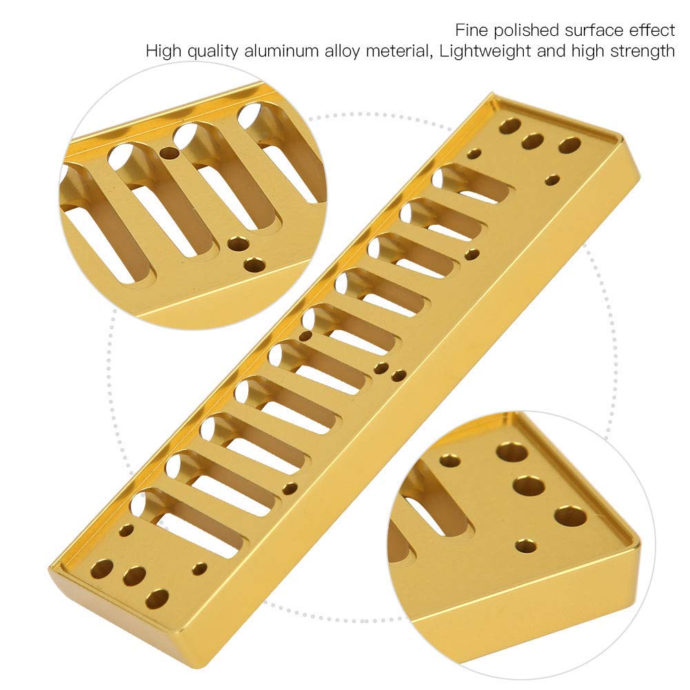 10 Holes Aluminum Alloy Blues Harmonica Comb with Pin - Gold & Silver Color Options (Gold) - Perfect for Blues Music, Harmonica Repair & Replacement Parts