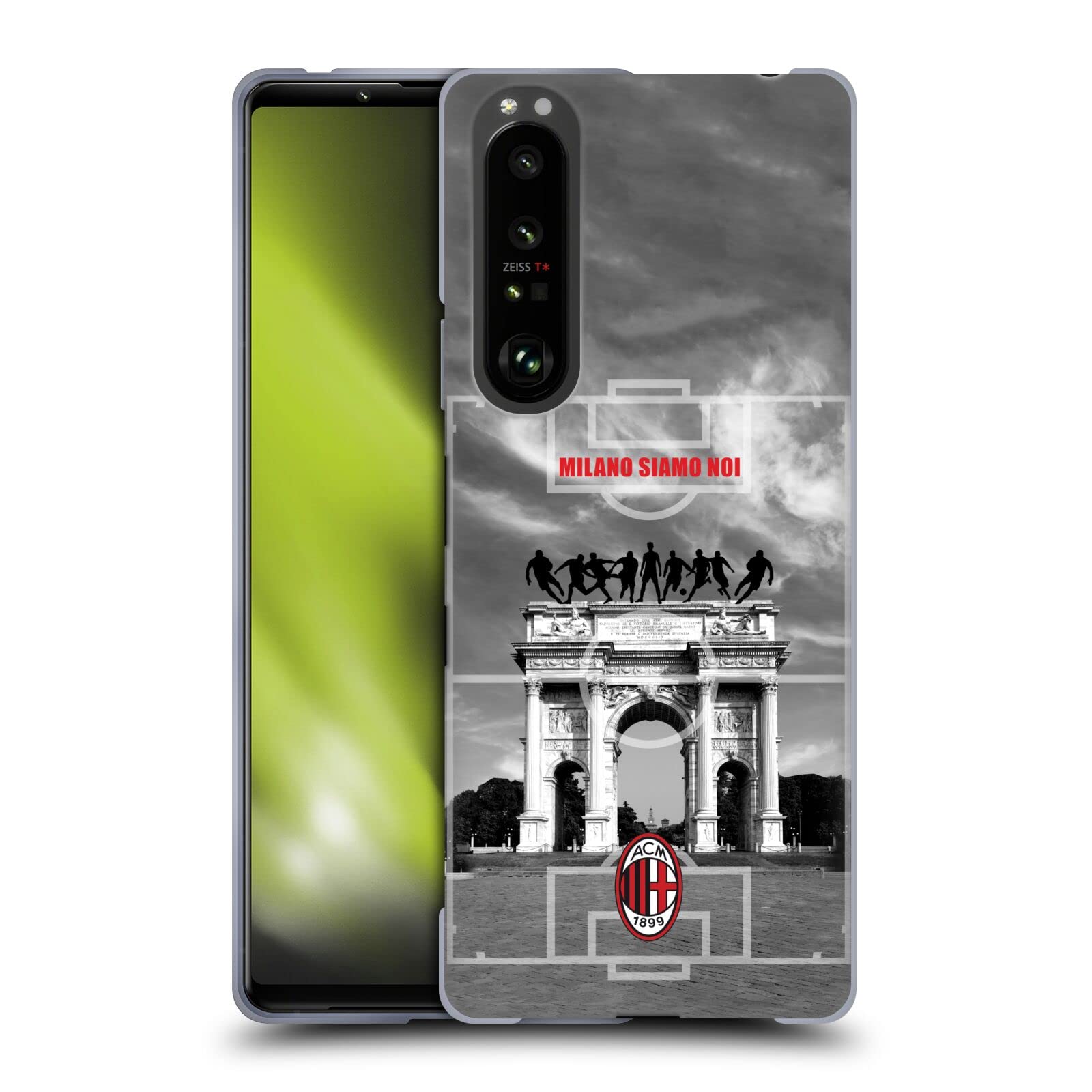 AC Milan Milano Siamo NOI 2 Soft Gel Case for Sony Xperia 1 III | Officially Licensed by Head Case Designs | Perfect for Fans, Daily Use, and Travel