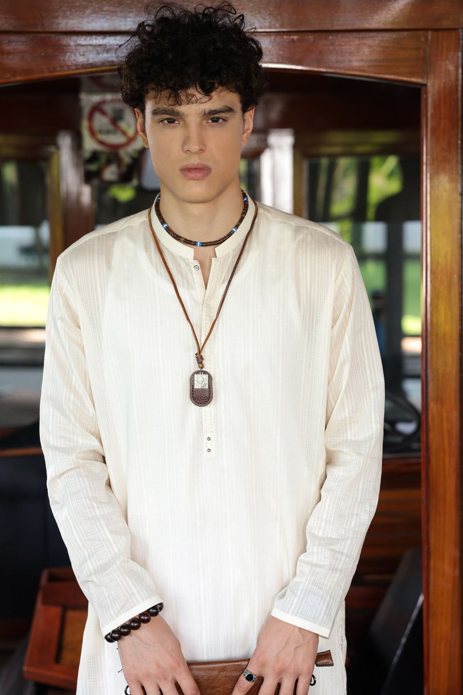 Premium Cotton Off White Kurta for Men & Women | Traditional Indian Almirah Style | Perfect for Festivals, Weddings & Casual Wear
