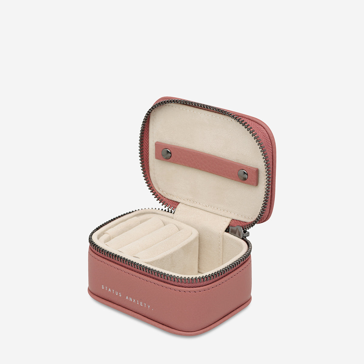 Heartbreaker Jewelry Case in Dusty Rose - Elegant Jewelry Organizer for Necklaces, Rings & Earrings - Perfect for Travel, Home & Gift Giving