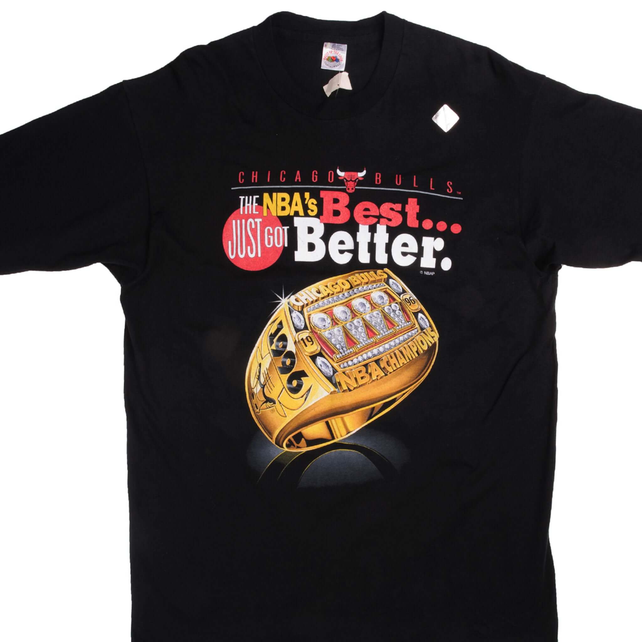 Vintage Deadstock NBA Chicago Bulls 1996 Championship Tee Shirt - Large Size, Made in USA - Perfect for Basketball Fans, Retro Sports Collectors, and 90s Fashion Enthusiasts