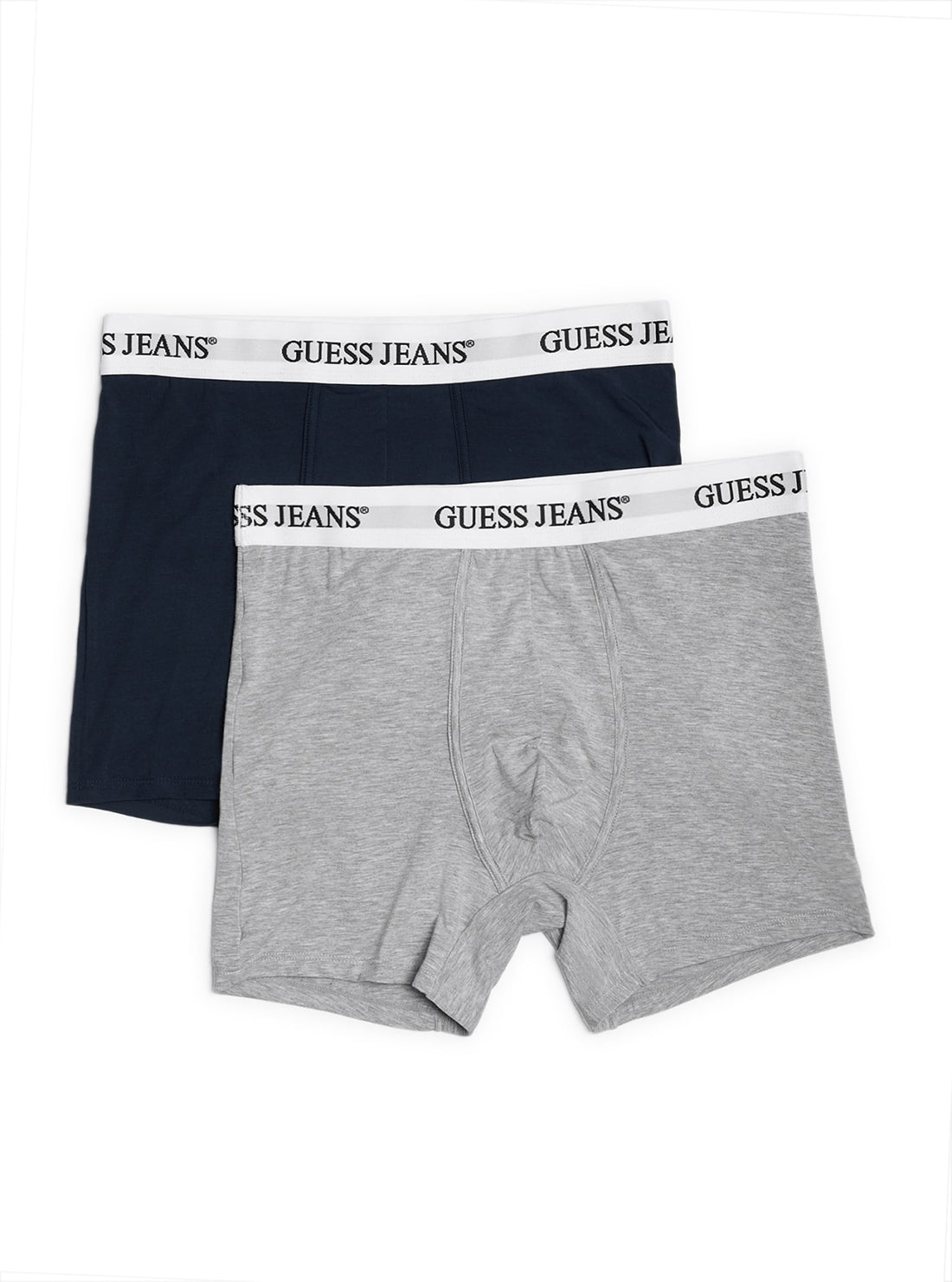 Guess Men's Grey & Navy 2-Pack Cotton Boxer Briefs - Soft Comfort Underwear for Everyday Wear, Gym & Travel