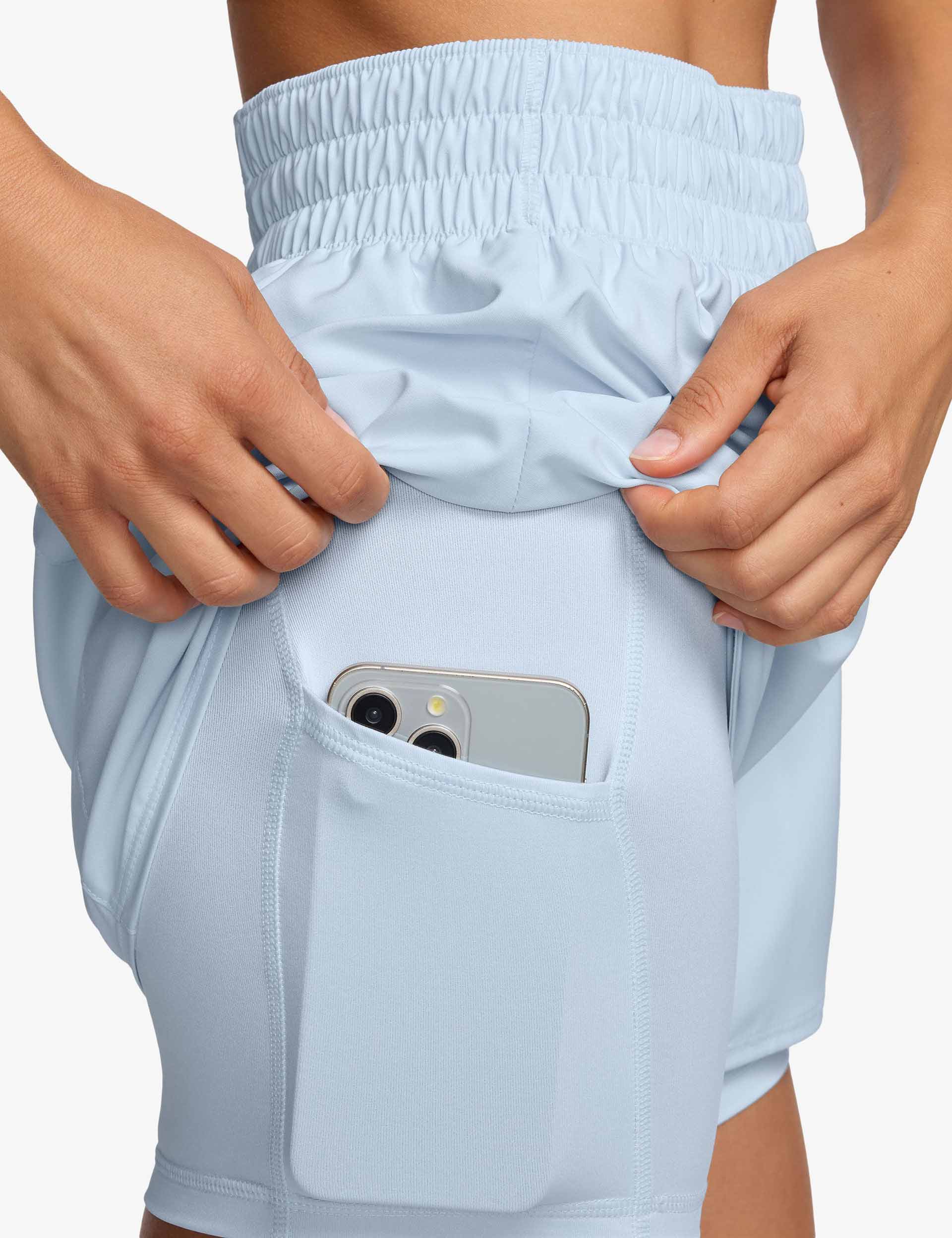 Nike Dri-FIT 2-in-1 Running Shorts for Men - Blue Tint/Reflective Silver | Moisture-Wicking Athletic Shorts with Built-In Liner | Perfect for Gym, Jogging & Outdoor Workouts