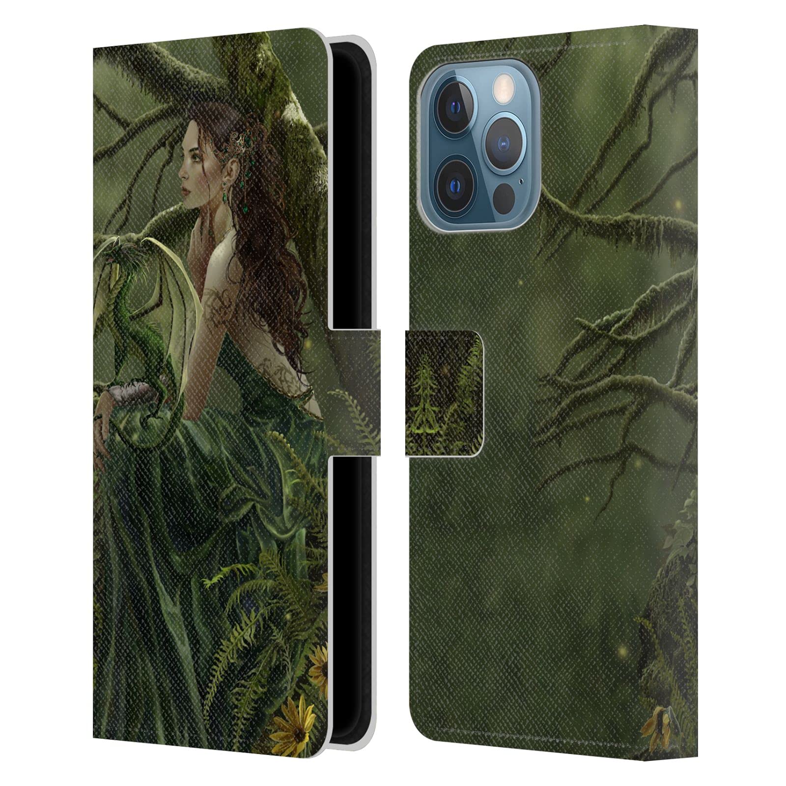 Officially Licensed Nene Thomas Queen Fate Fairy Dragon Deep Forest Leather Book Wallet Case for Apple iPhone 13 Pro Max - Stylish Protective Cover for Work, Travel & Daily Use