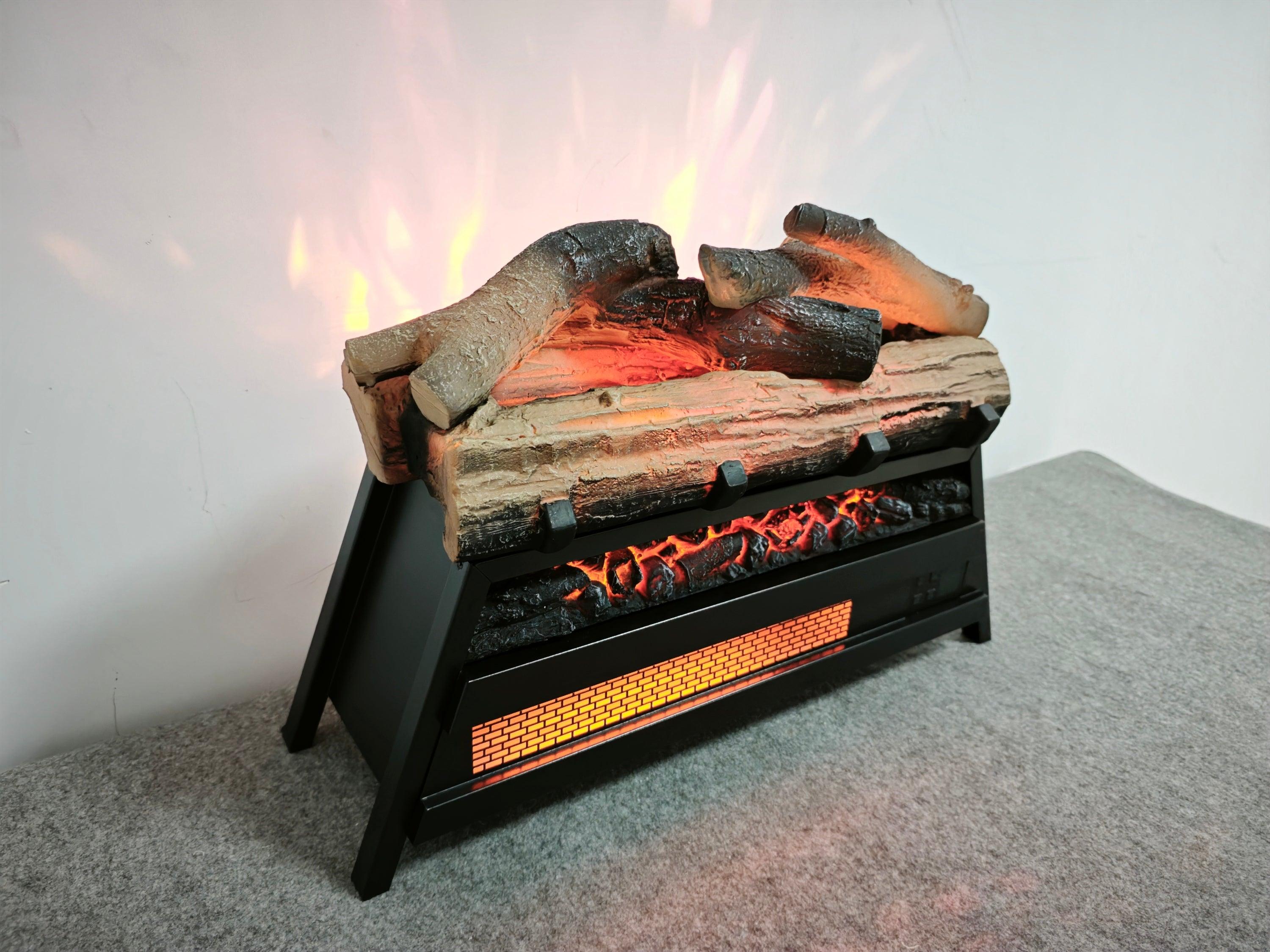 23 Inch Electric Fireplace with 3D Log Set - Infrared Fireplace Heater for Indoor Use - Perfect for Living Rooms, Bedrooms & Offices
